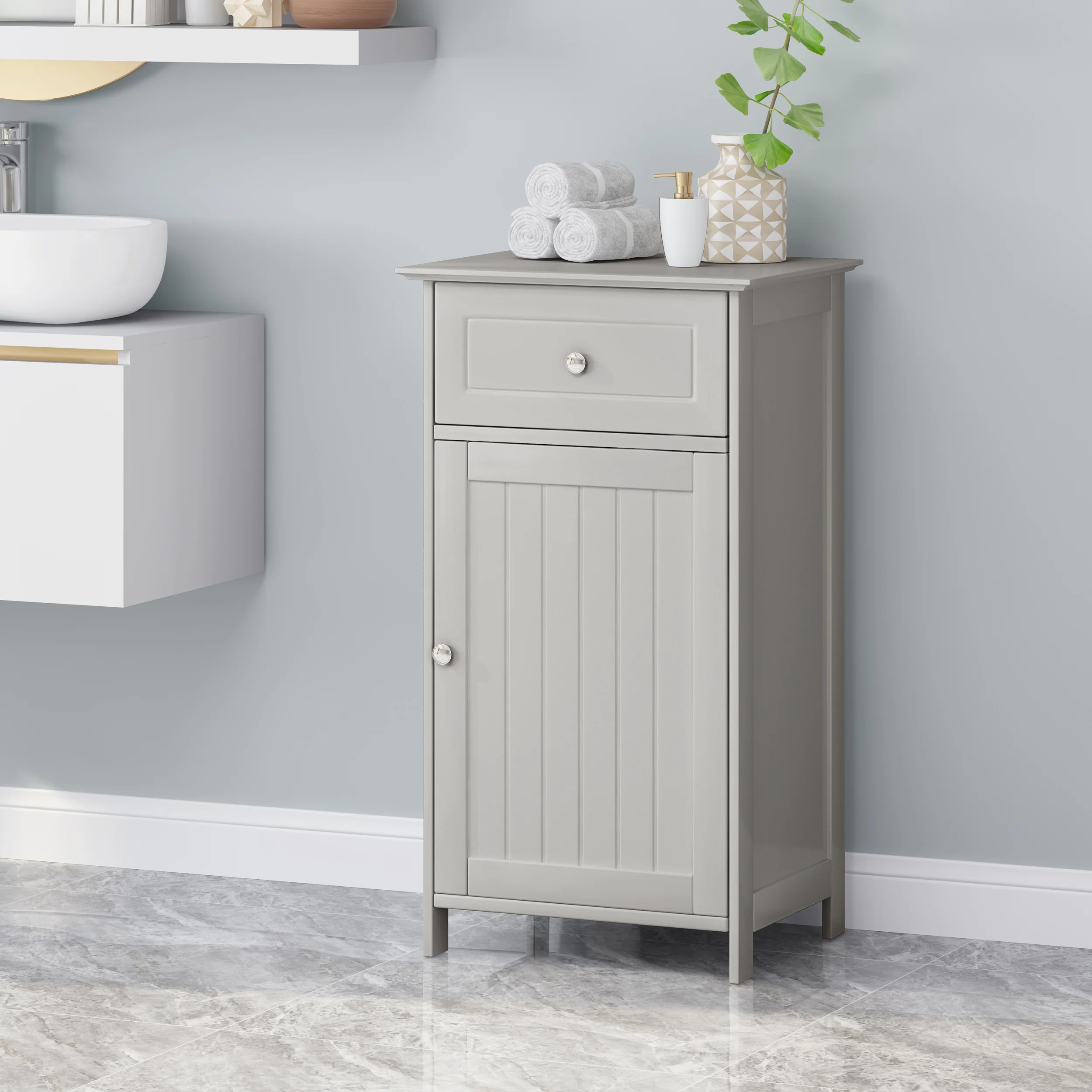 Melodi Contemporary Bathroom Storage Cabinet - furnishings