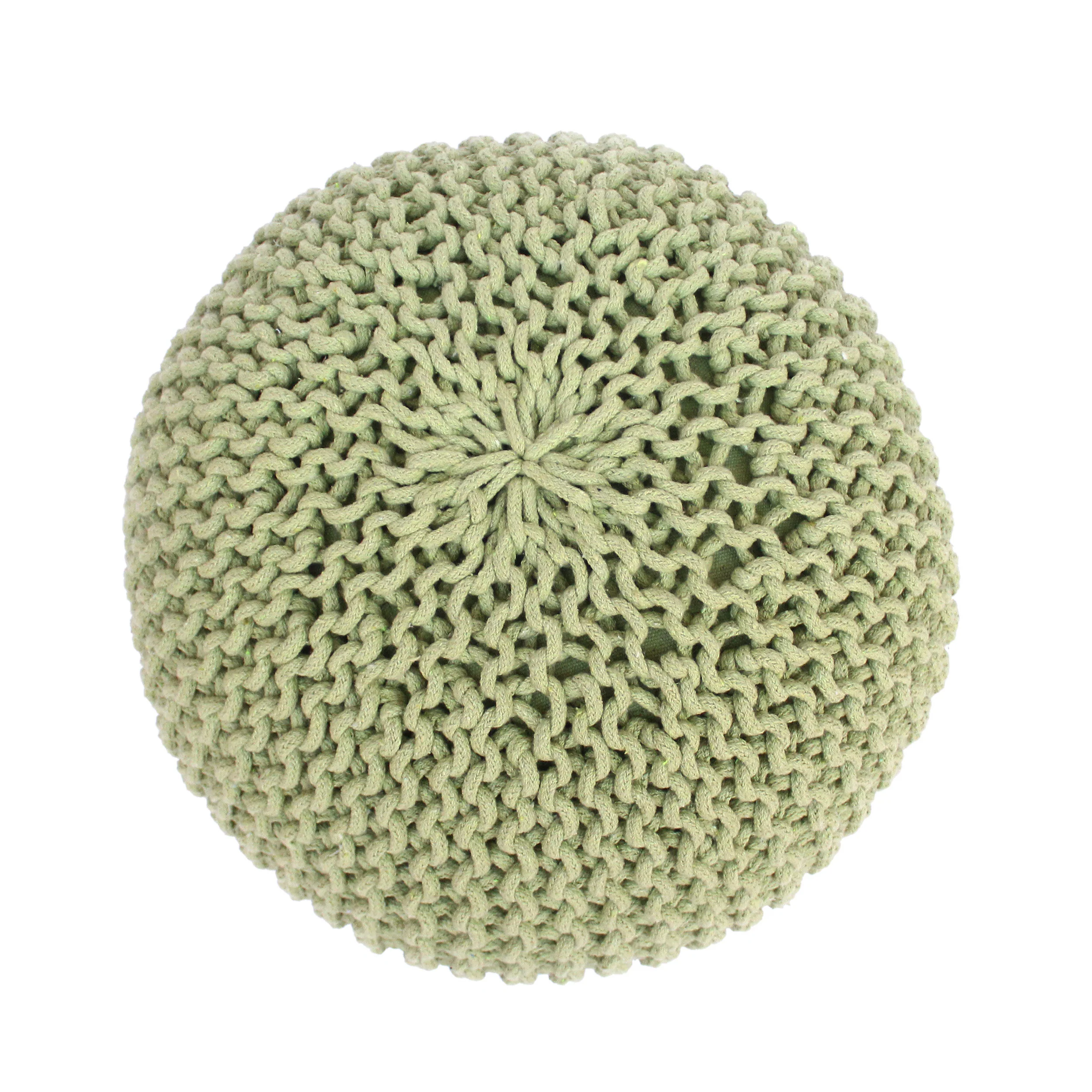 Poona Handcrafted Modern Cotton Pouf - furnishings