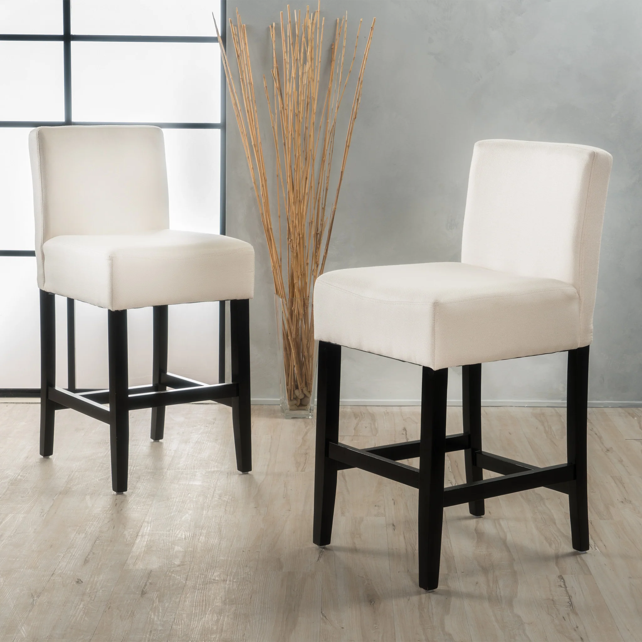 Peterborough Modern 26-Inch Fabric Counter Stool (Set of 2) - furnishings