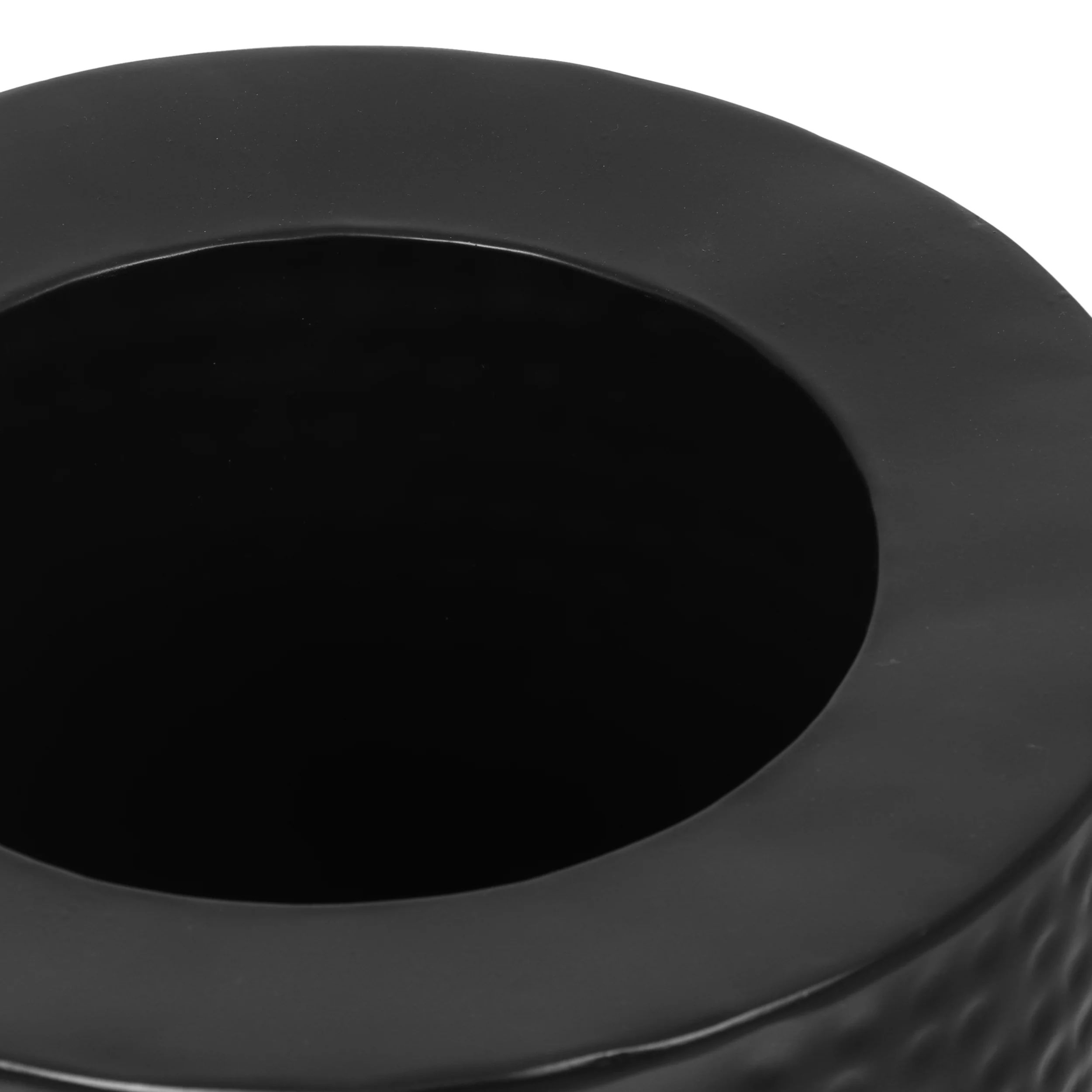 Tamara Meigs Modern Handcrafted Iron Planter, Black - furnishings