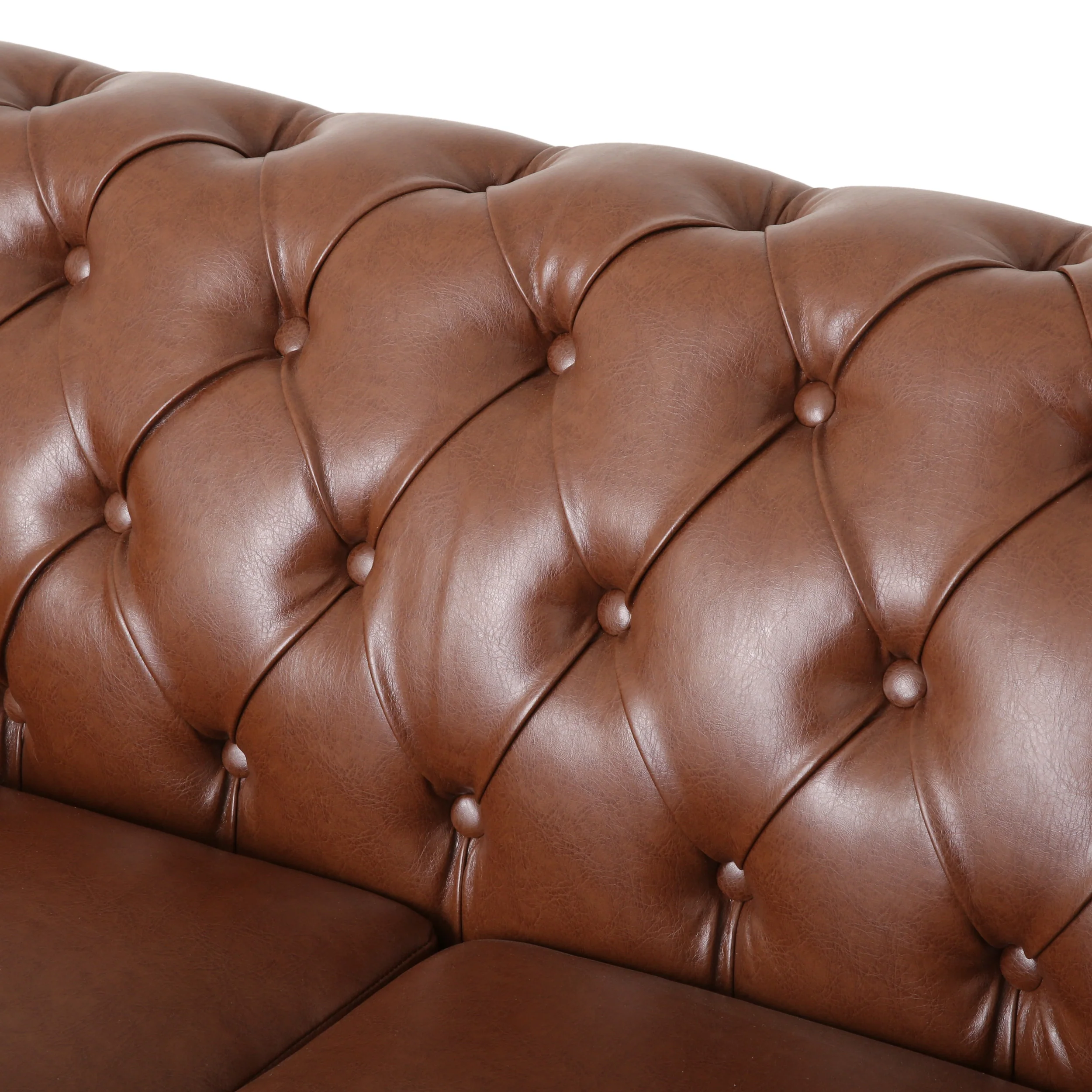 Kinzie Chesterfield Tufted 3 Seater Sofa with Nailhead Trim - furnishings