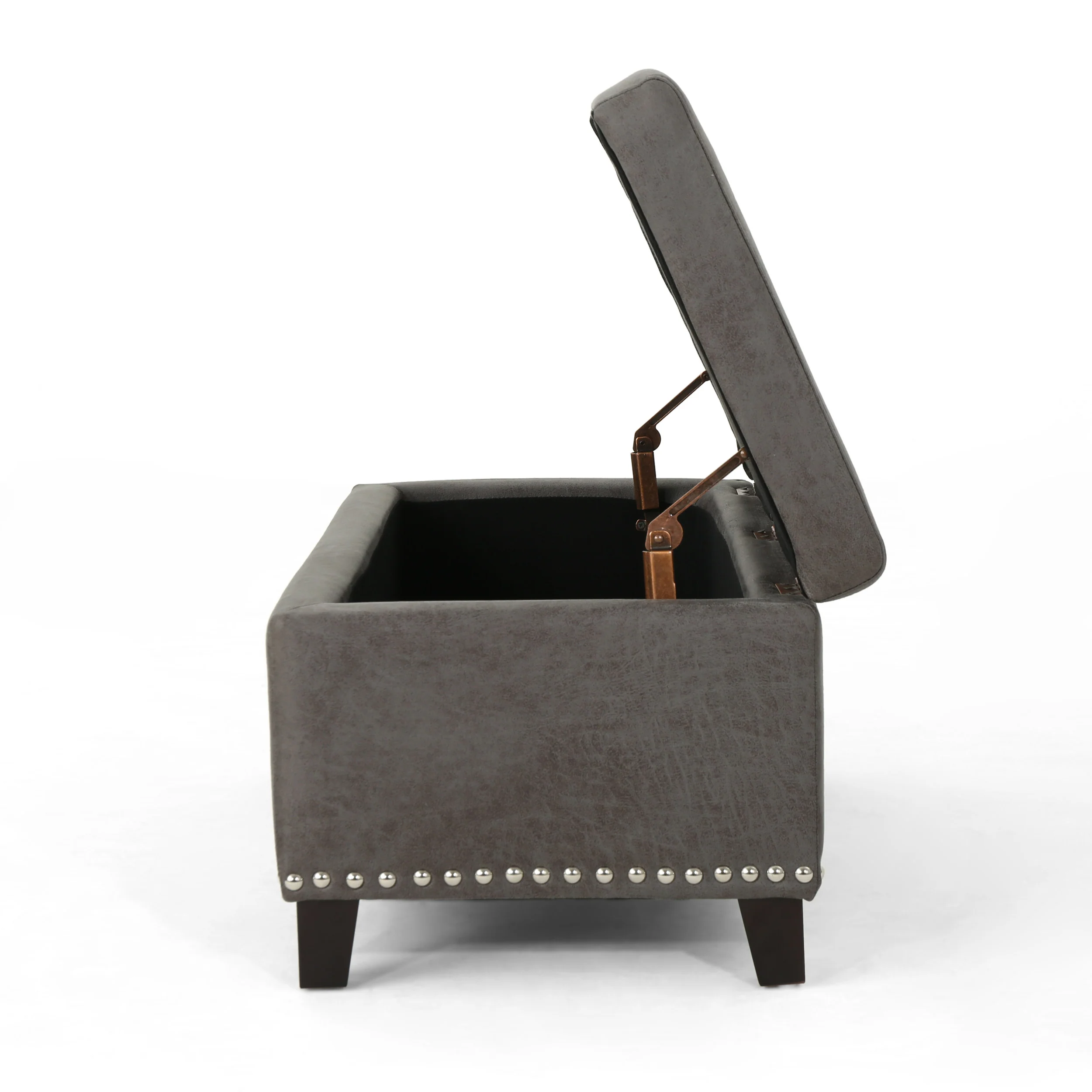 Carl Rectangle Microfiber Storage Ottoman Bench - furnishings