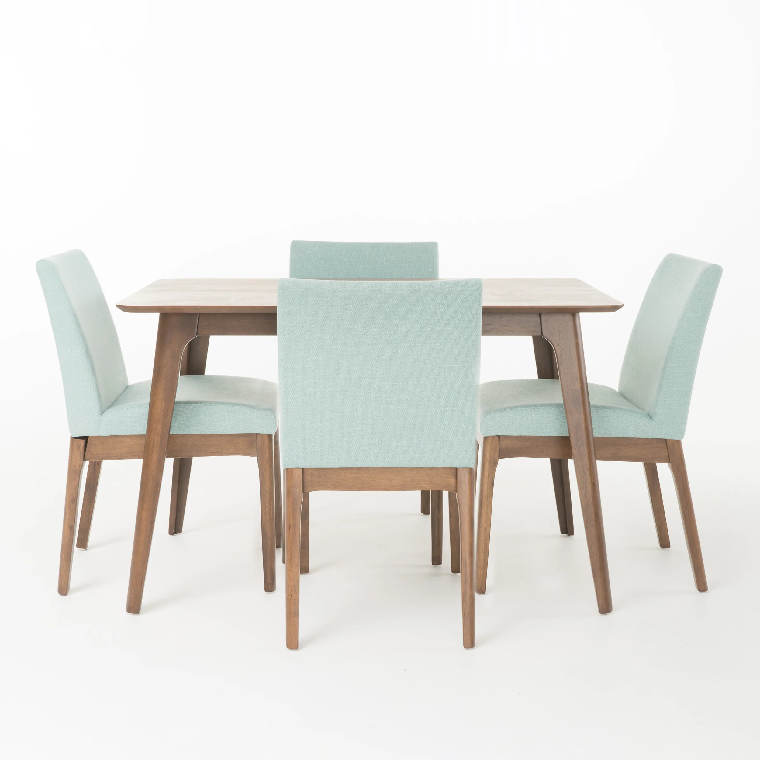 Kwame Natural Walnut Finish 50-inch Rectangular 5 Piece Dining Set - furnishings