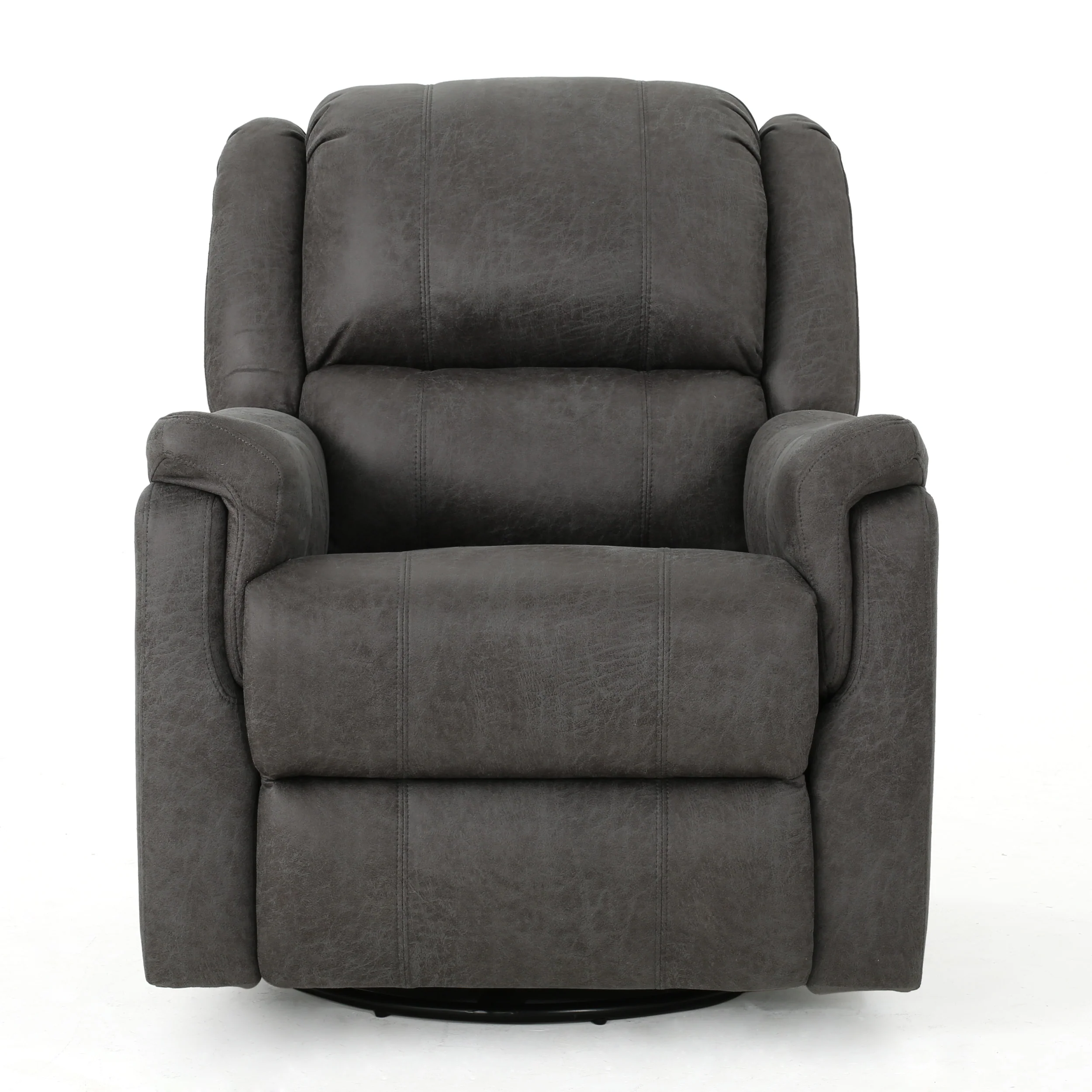 Jemma Tufted Slate Microfiber Swivel Gliding Recliner - furnishings