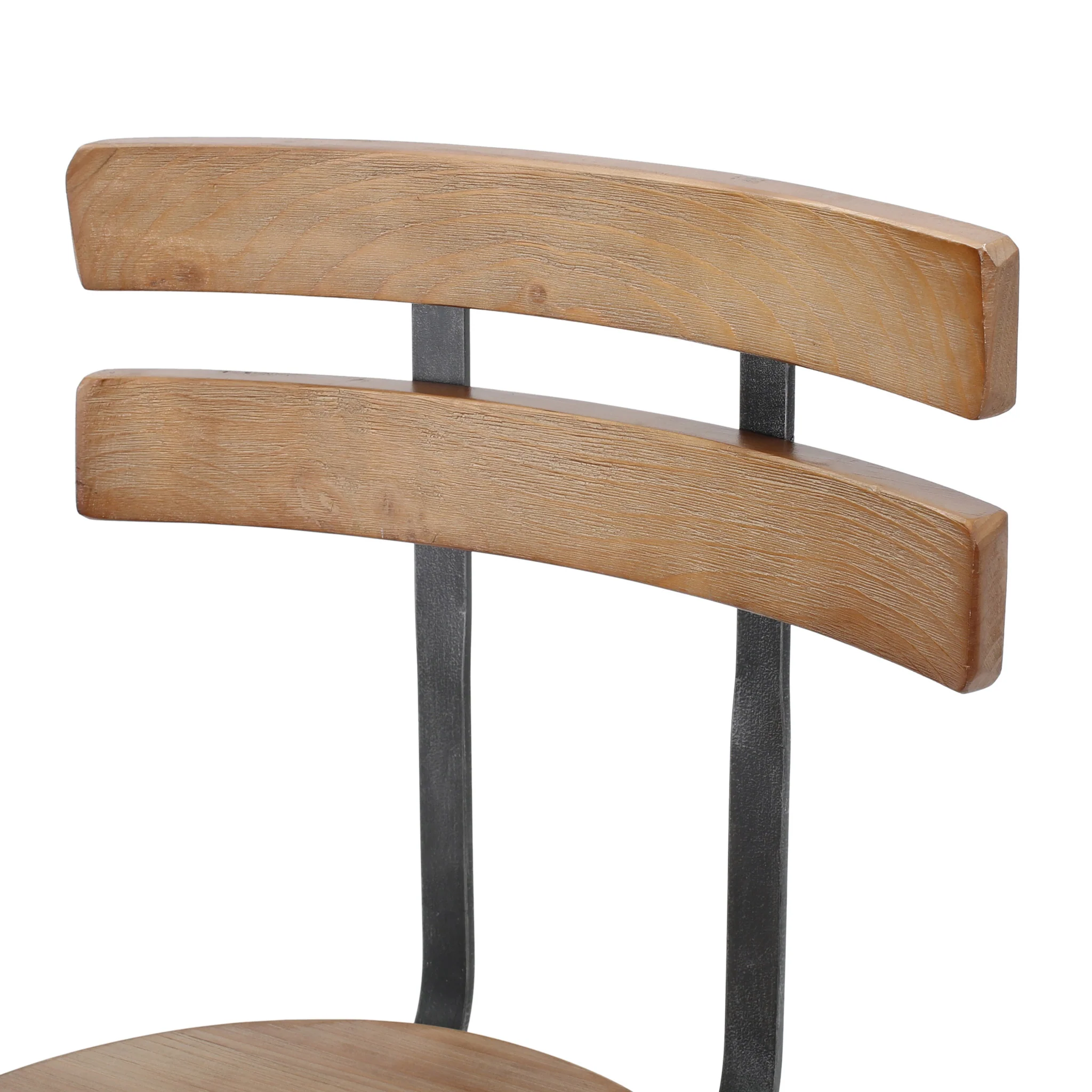 Poe Anique Finish Firwood Height Adjustable Bar Stool - furnishings