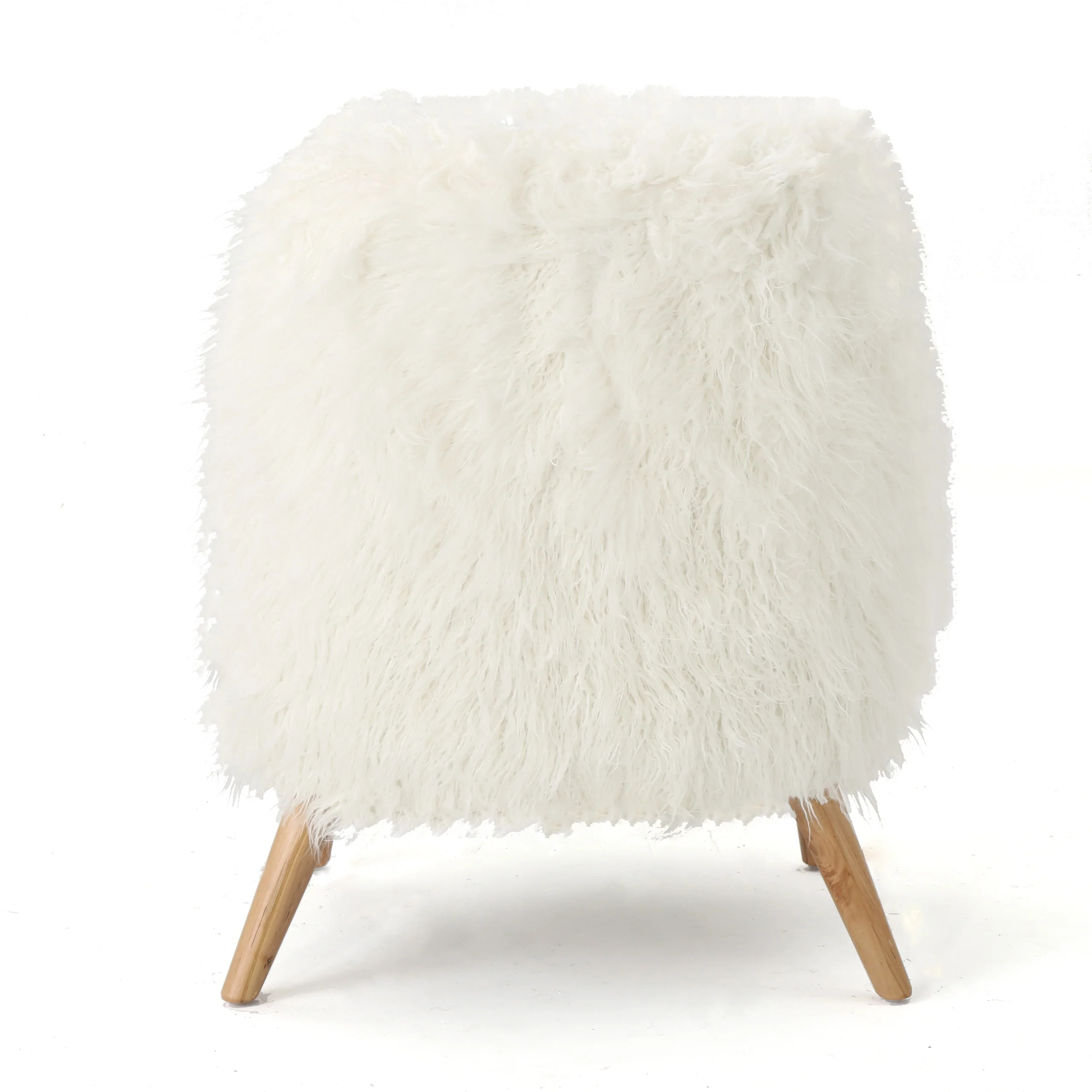 Cheryiie Modern Glam Shaggy Accent Chair - furnishings