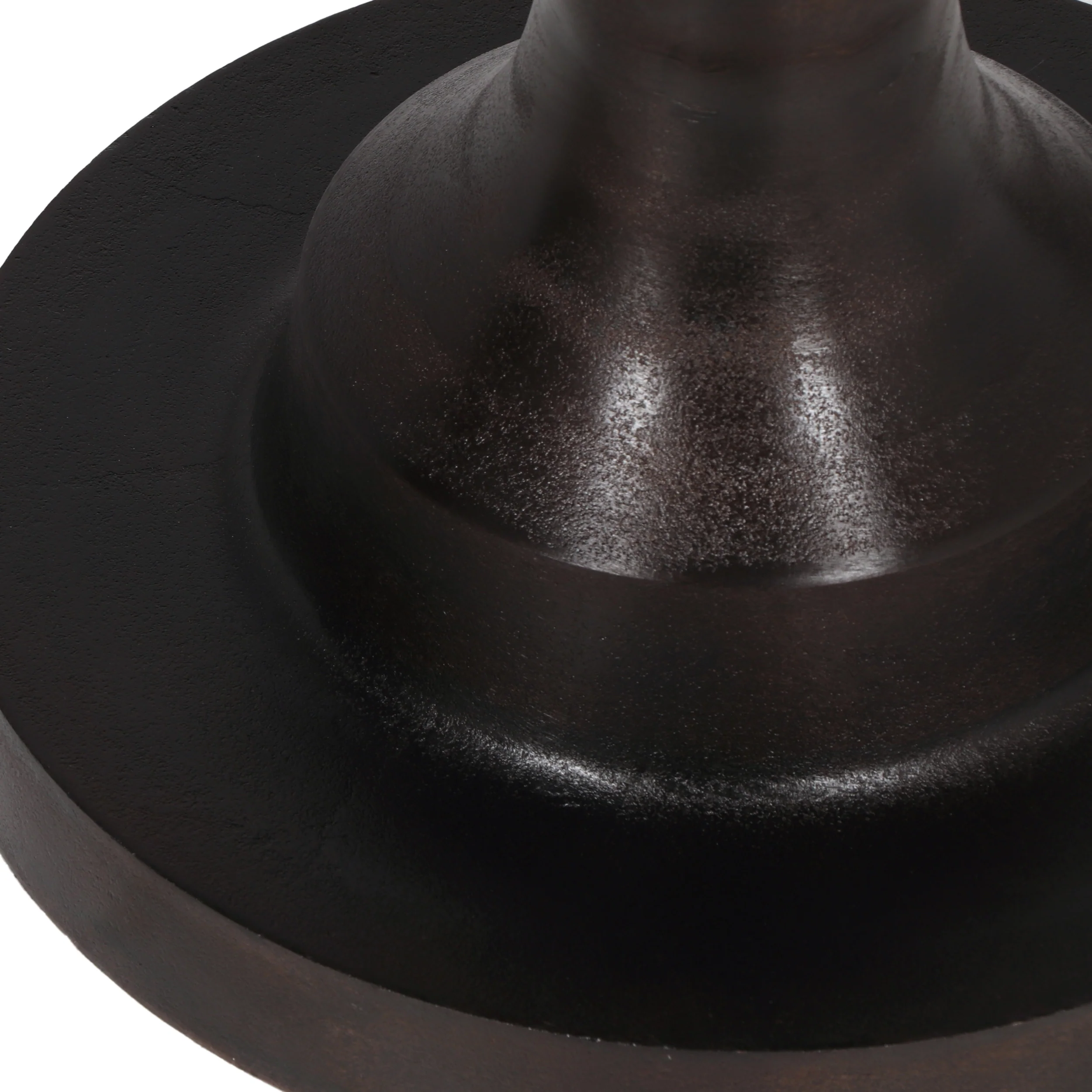Joni Modern Handmade Aluminum Circular Dining Table, Raw Bronze - furnishings