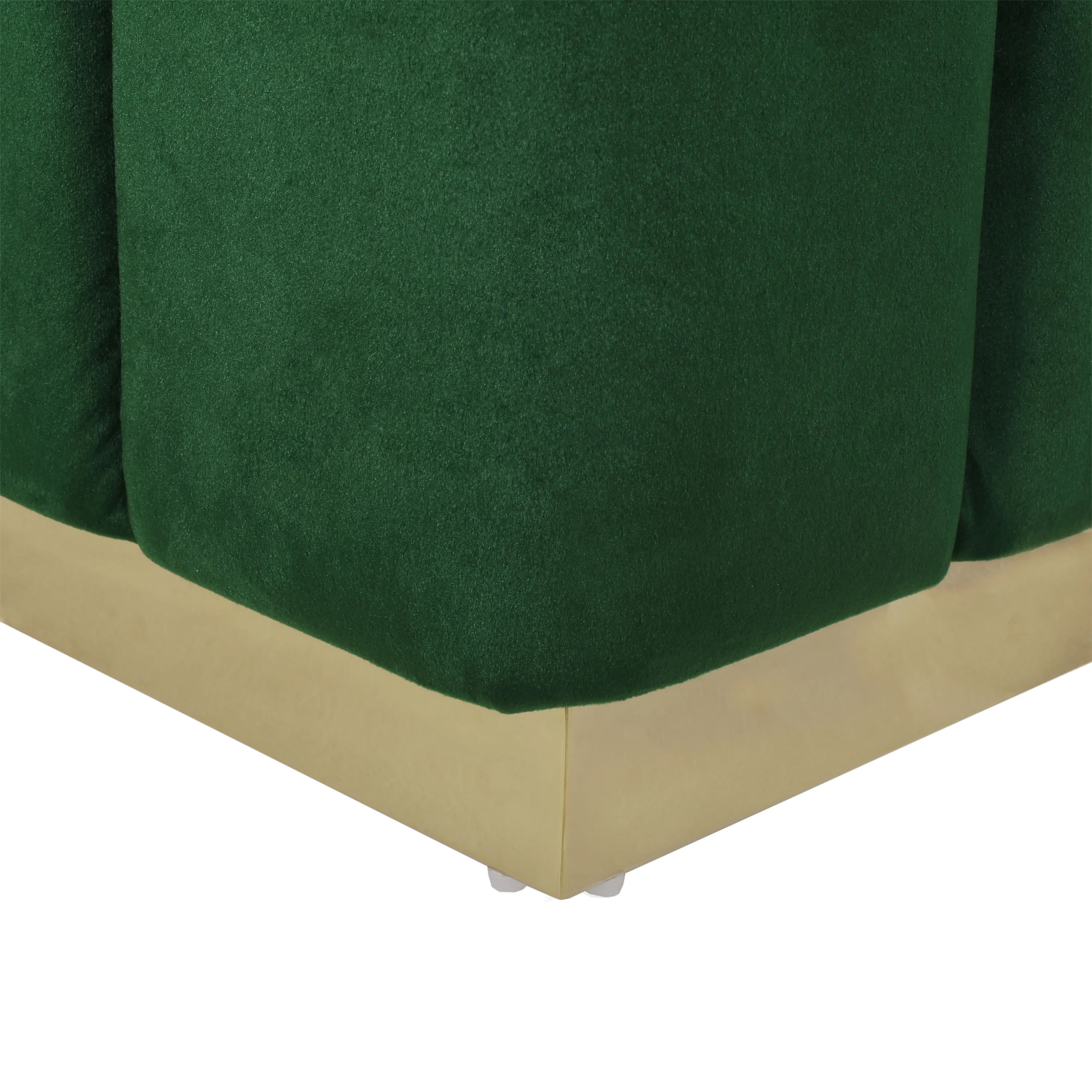 Fairfax Modern Glam Velvet Tufted Ottoman - furnishings