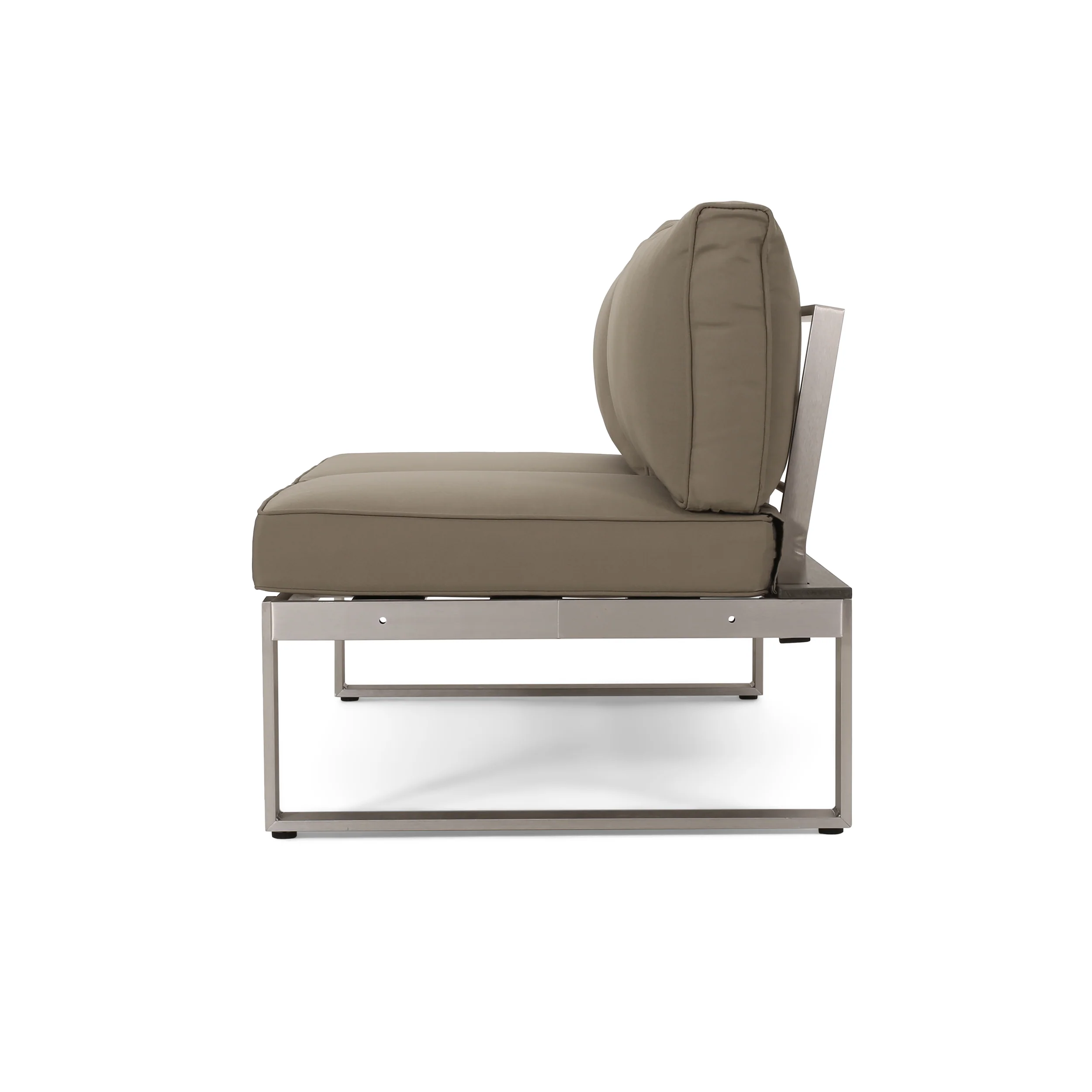 Johana Outdoor Aluminum V-Shaped 5 Seater Sofa Set with Cushions - furnishings