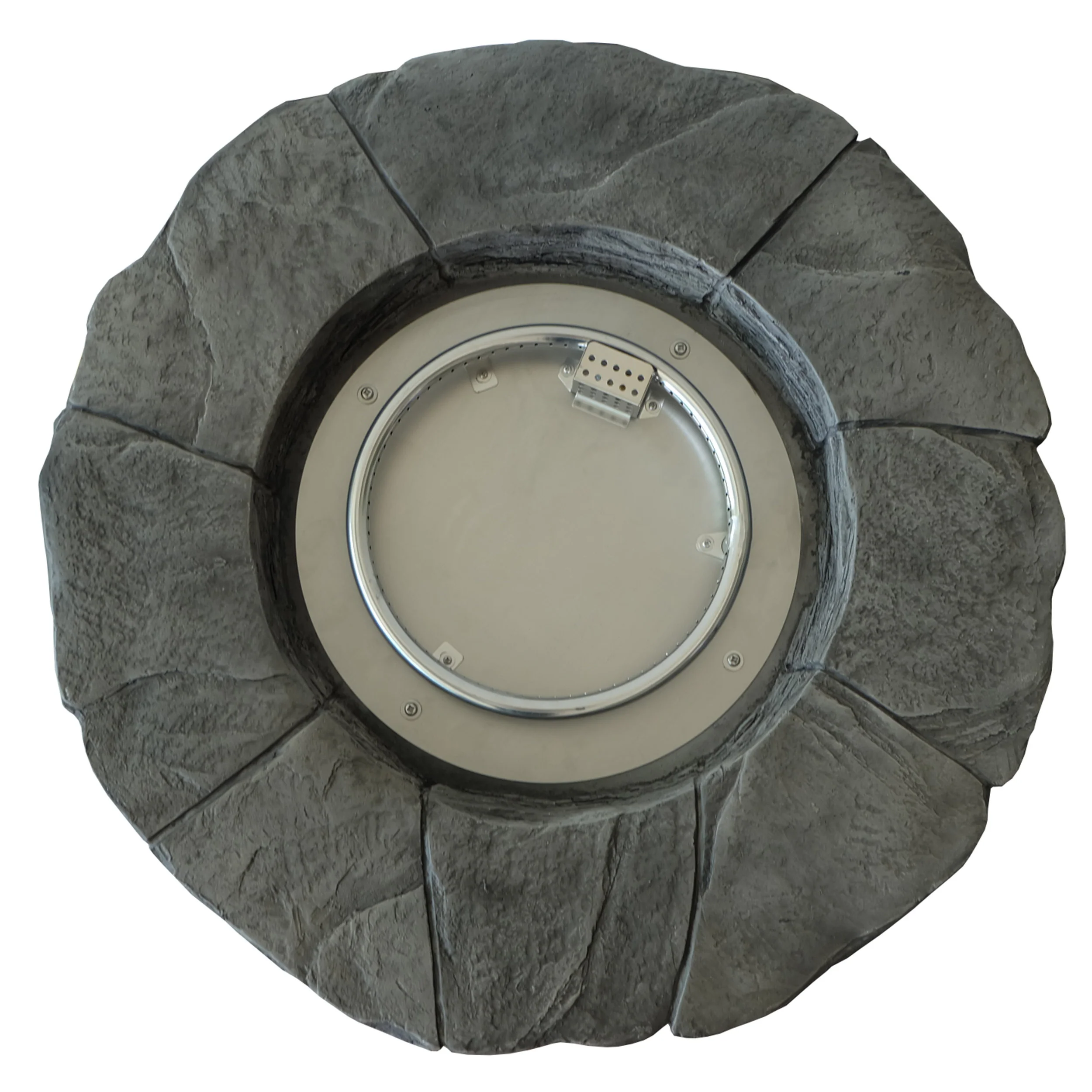 Altta Outdoor Gray Circular Fire Pit - 40,000 BTU - furnishings