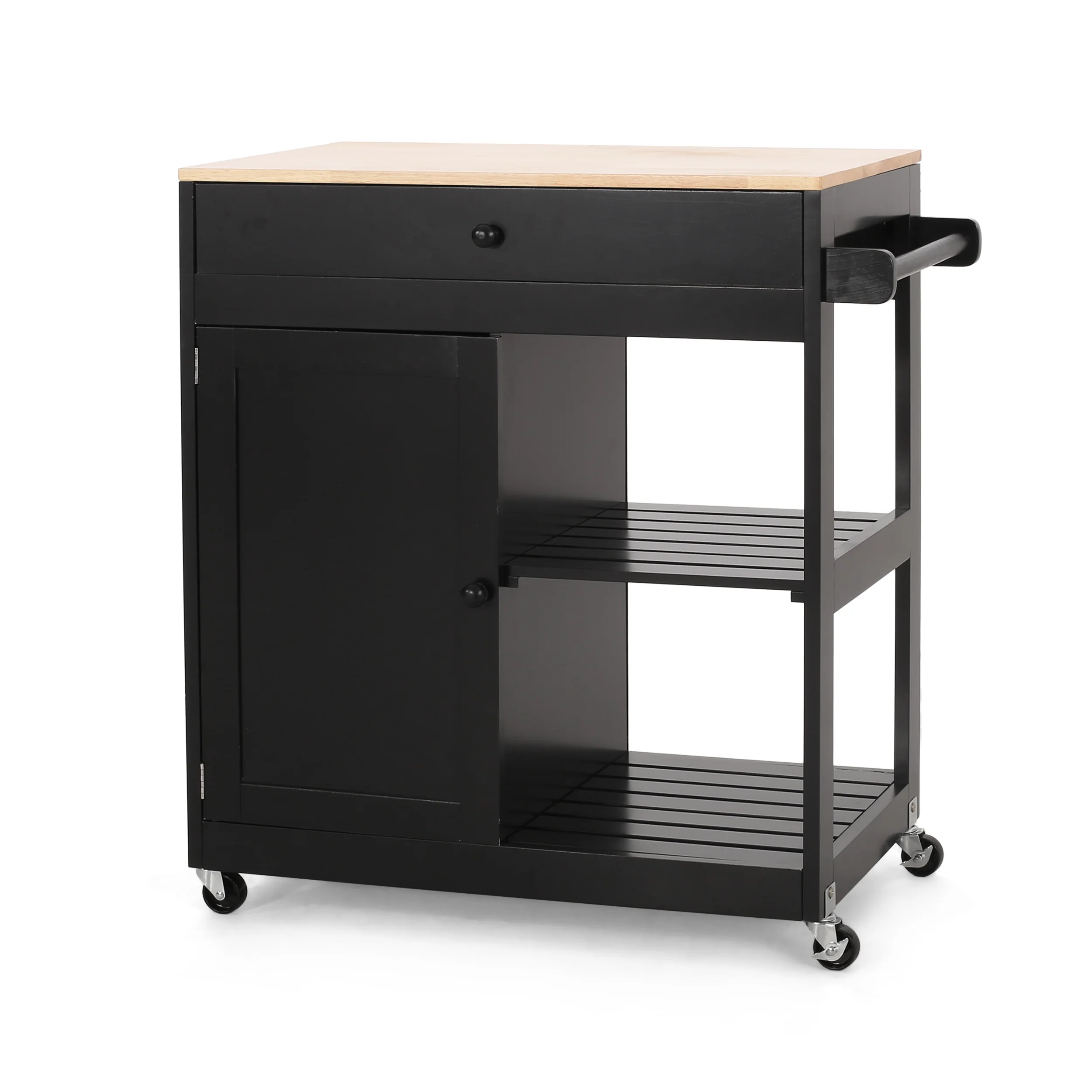 Lanier Kitchen Cart with Wheels - furnishings