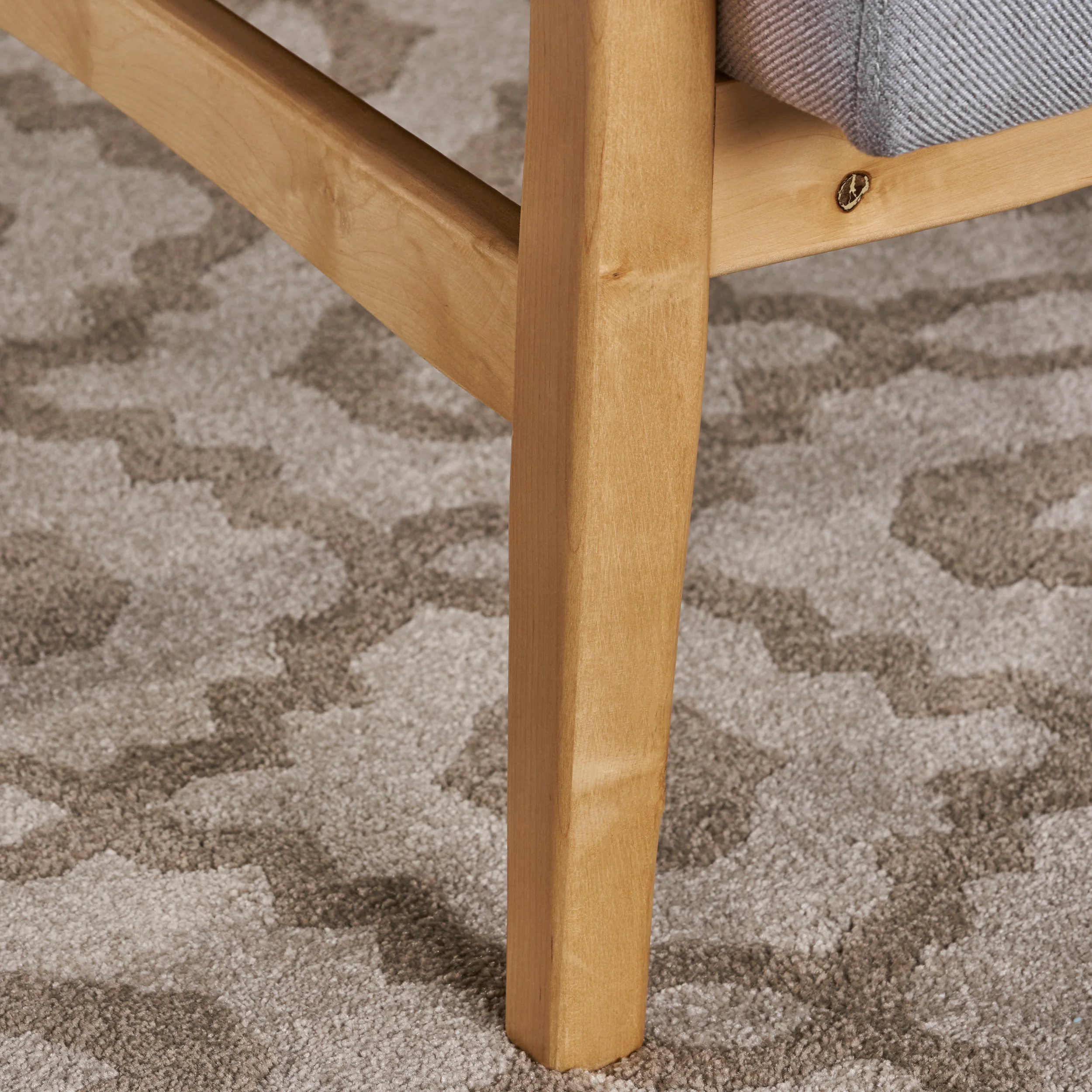 Winford Mid-Century Modern Wood Frame Fabric Armchair - furnishings