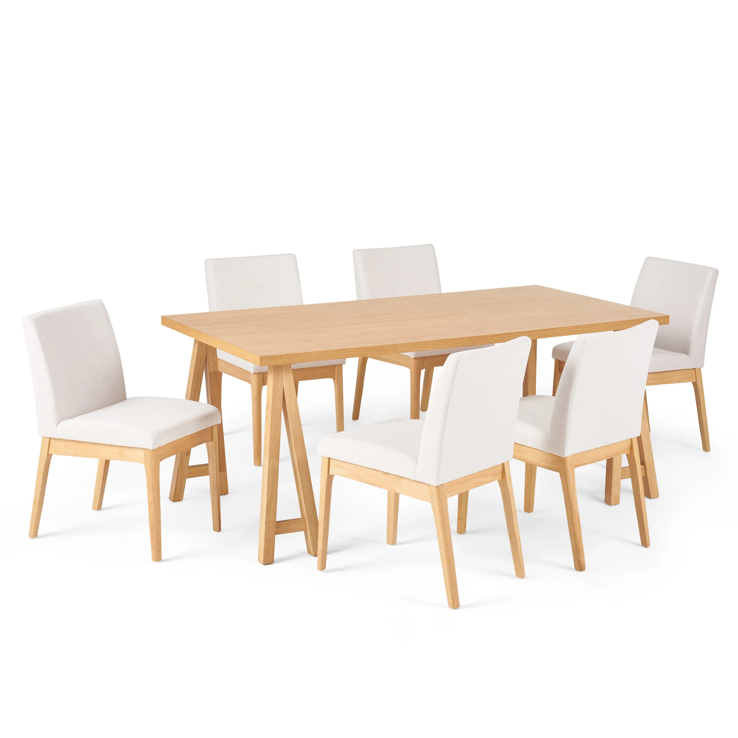 Elsinore Mid-Century Modern 7 Piece Dining Set - furnishings