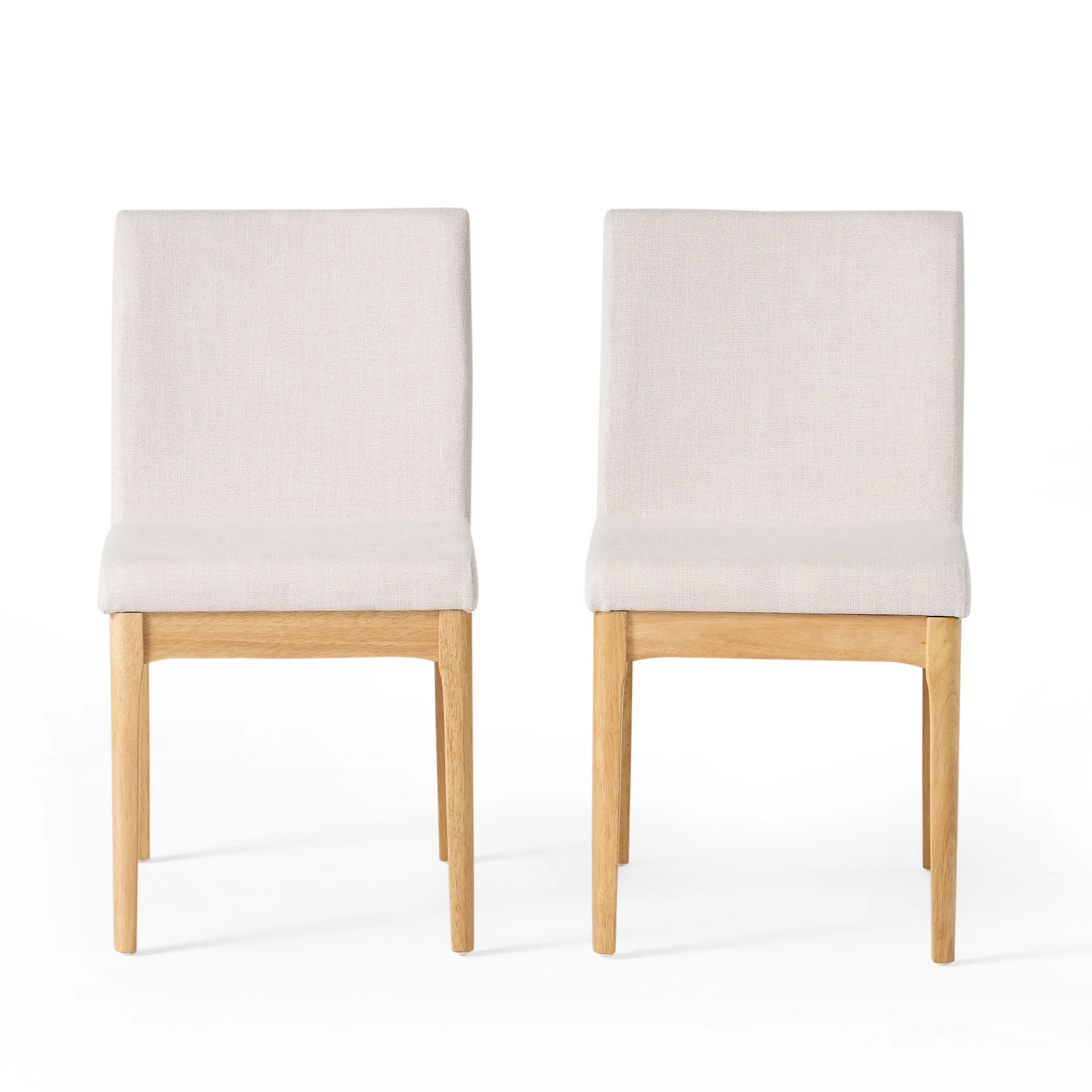 Leona Fabric & Wood Finish Dining Chair (Set of 2) - furnishings
