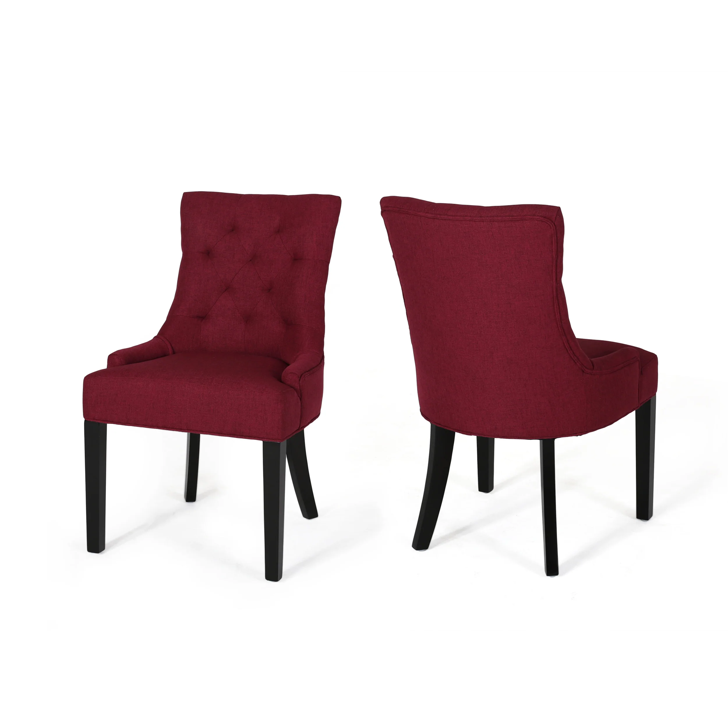 Maggie Contemporary Tufted Dining Chairs, Set of 2 - furnishings