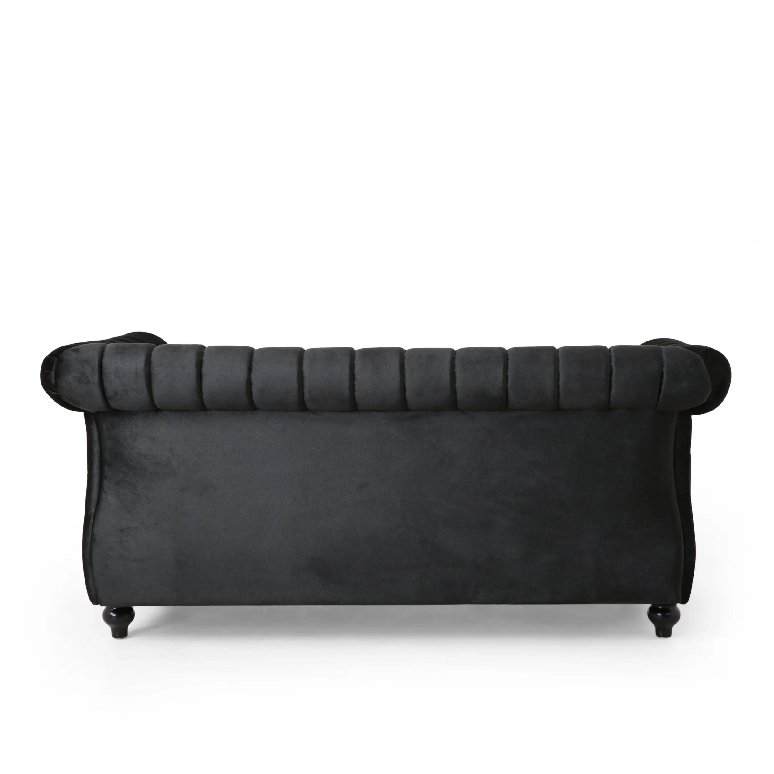 Bauman Modern Glam Channel Stitch Loveseat with Nailhead Trim - furnishings