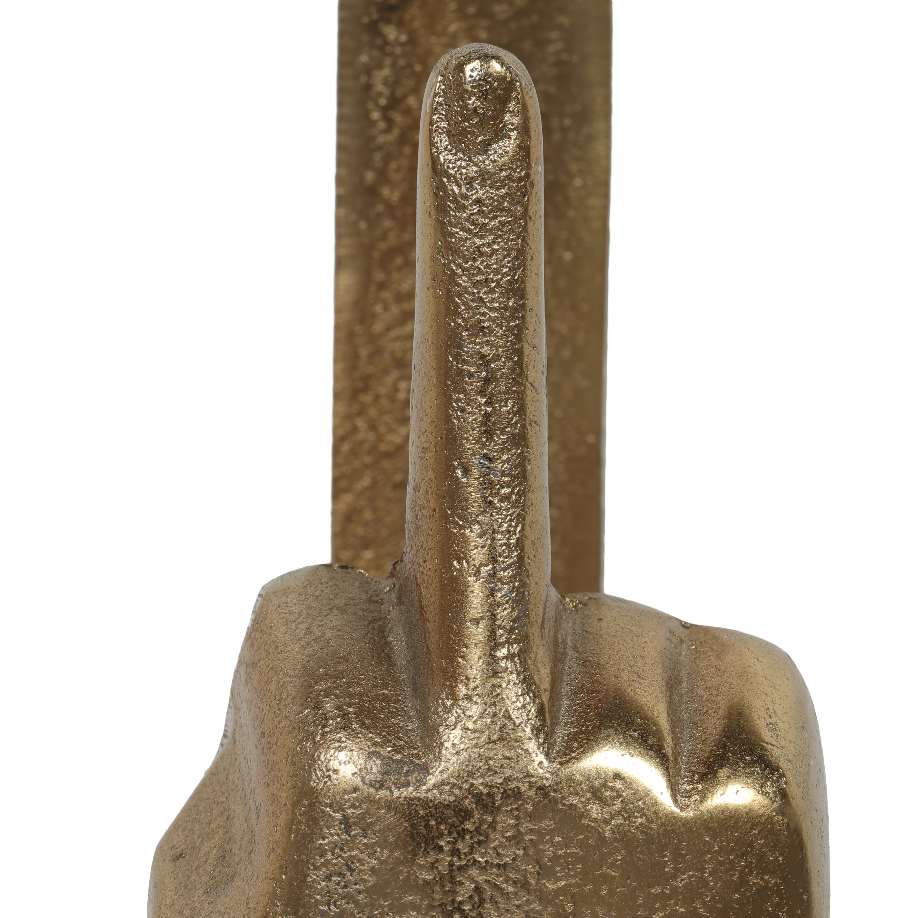 Denison Handmade Aluminum Hand Gesture Coat Hooks (Set of 3), Raw Gold - furnishings