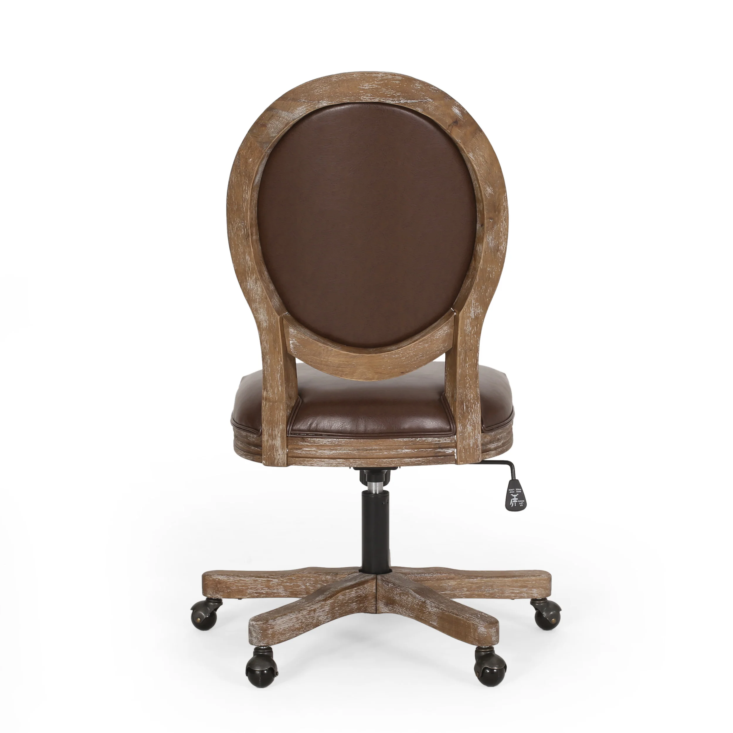 Westby French Country Upholstered Swivel Office Chair - furnishings