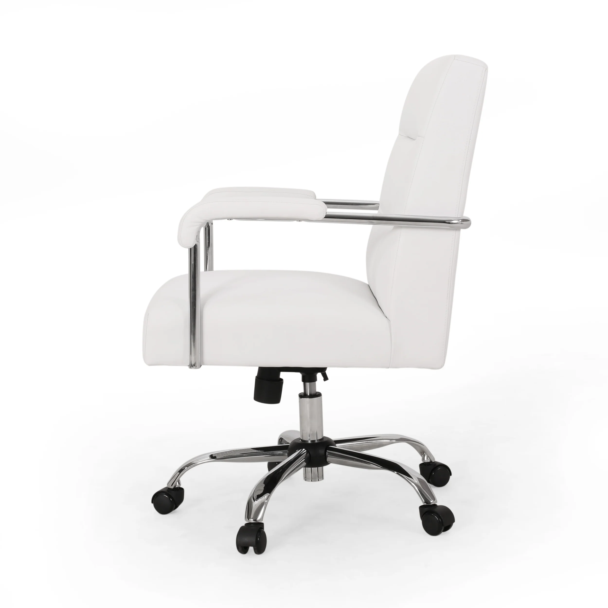 Elke Modern Channel Stitched Swivel Office Lift Chair - furnishings