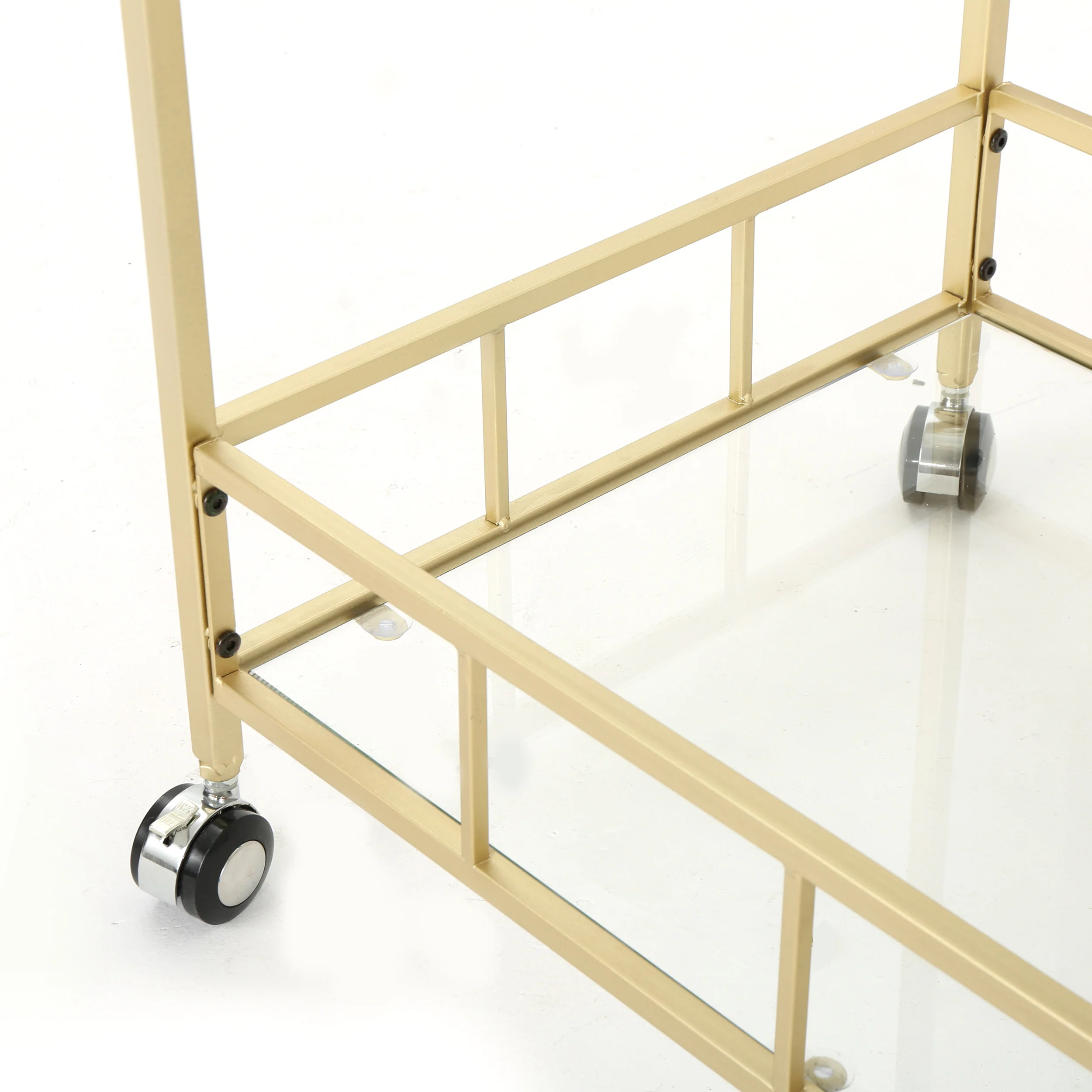 Brose Modern Iron and Glass Bar Cart - furnishings