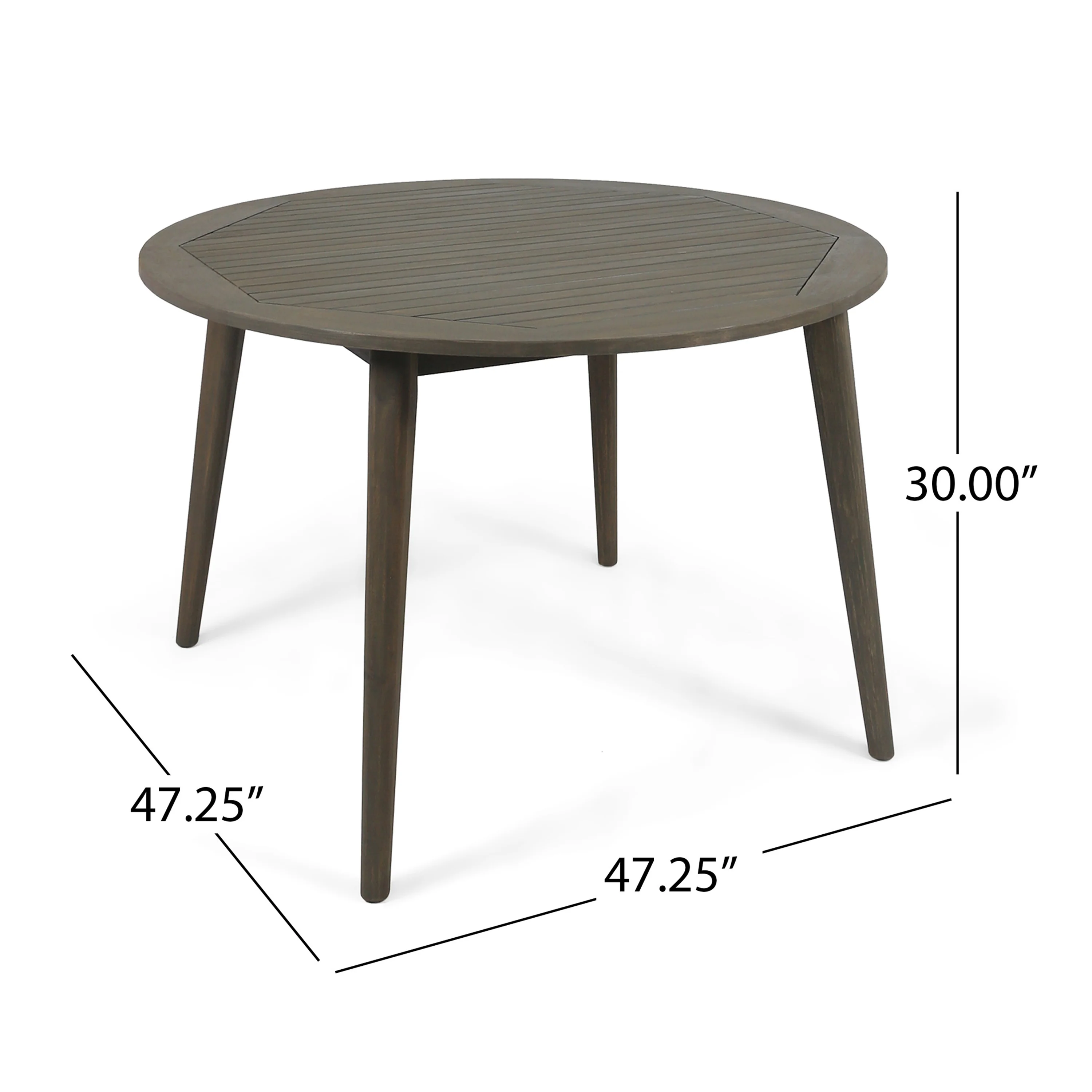 Sylvia Outdoor 4 Seater Acacia Wood Circular Dining Set - furnishings