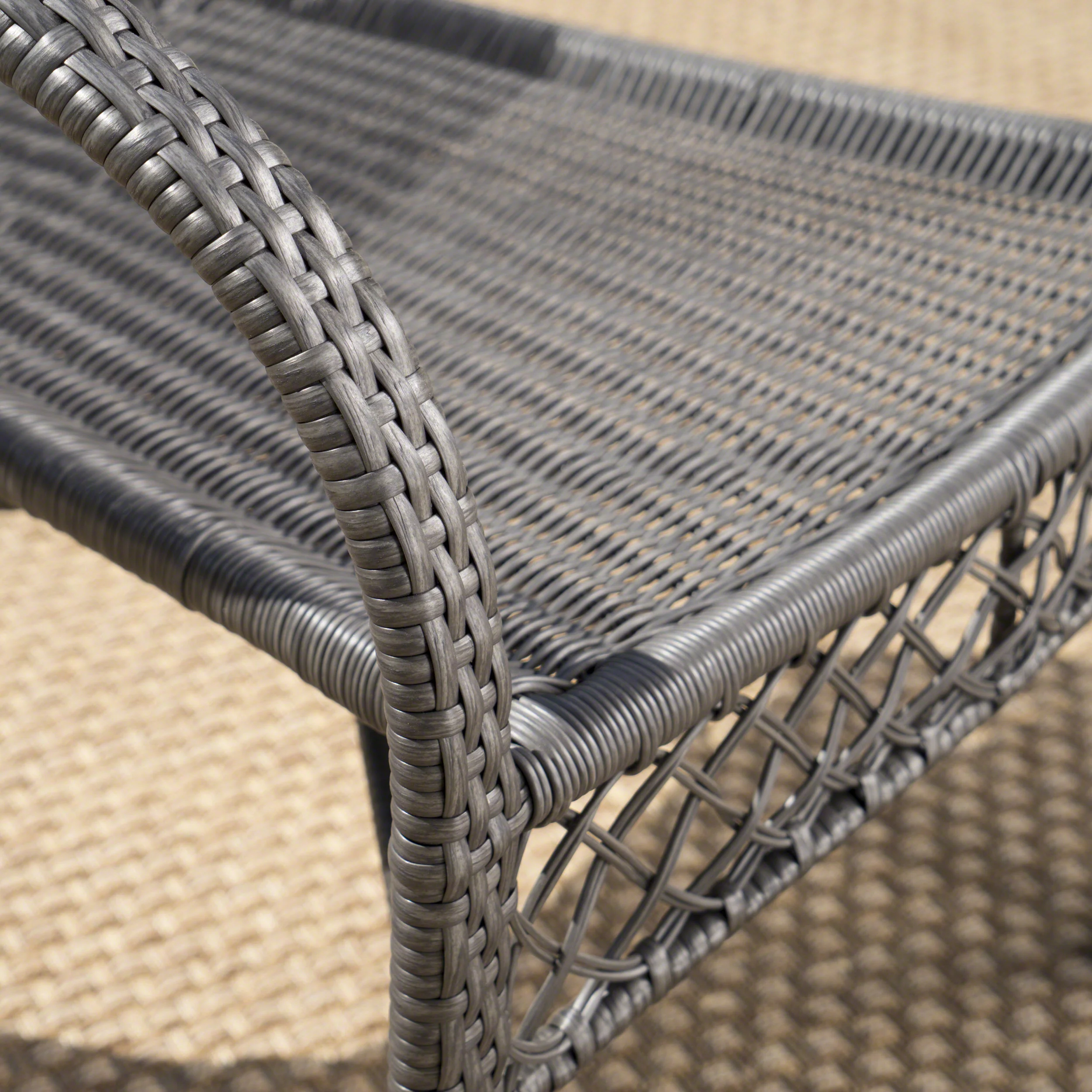 Solloom Outdoor 7 Piece Multi-brown Wicker Dining Set with Brown Aluminum Table - furnishings