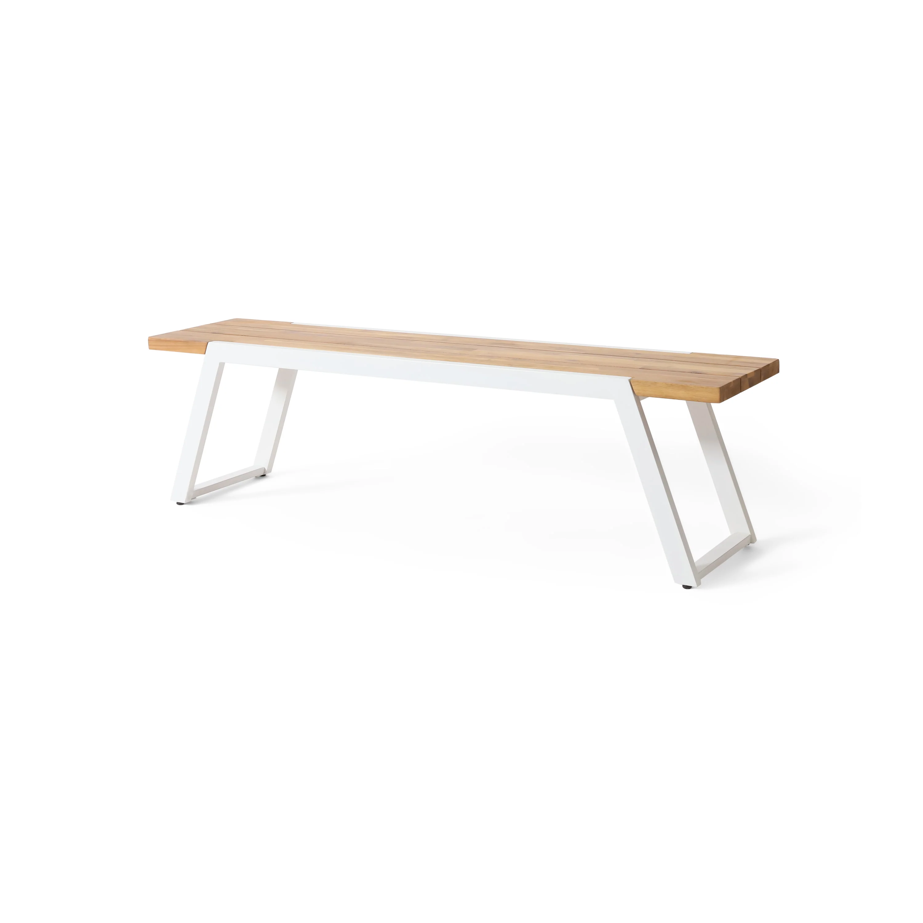 Gebo Outdoor Modern Acacia Wood Dining Bench - furnishings