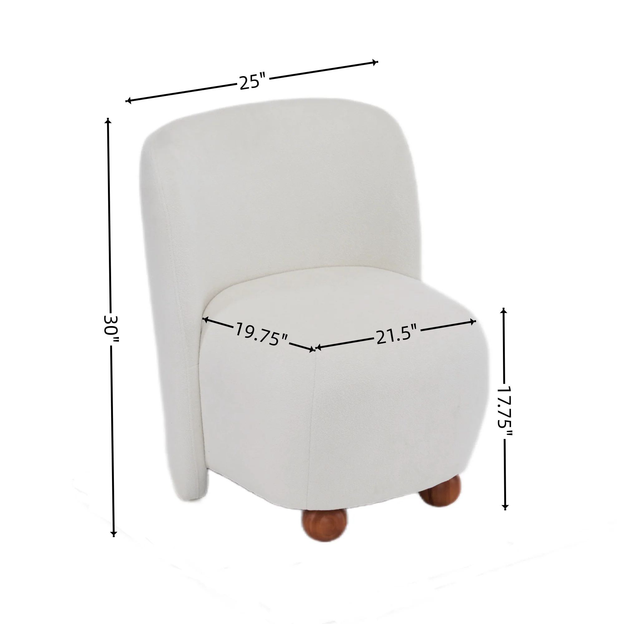 Sallia Ultra-Soft Modern Low-Back Armless Accent Chair, Multiple Color - furnishings