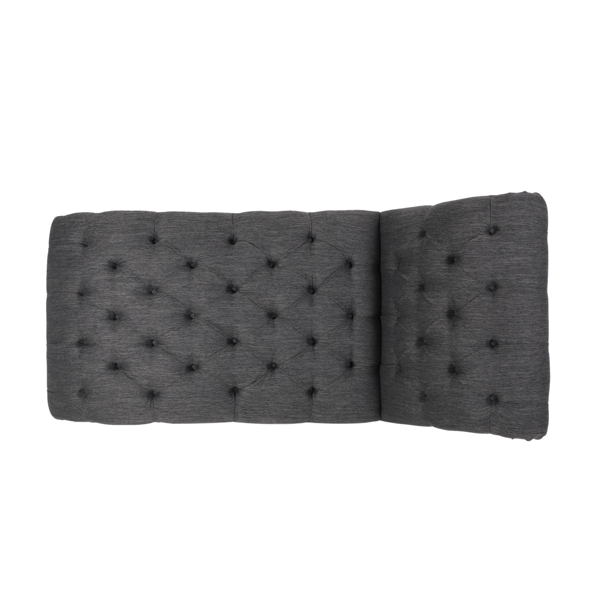 Meigs Varnell Contemporary Fabric Button Tufted Chaise Lounge - furnishings
