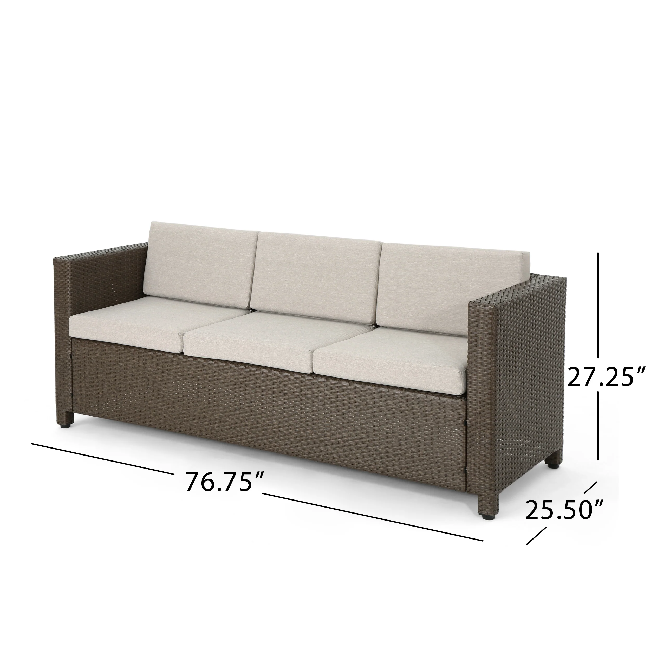 Doreen Outdoor 7 Seater Sofa Chat Set with Cushions - furnishings