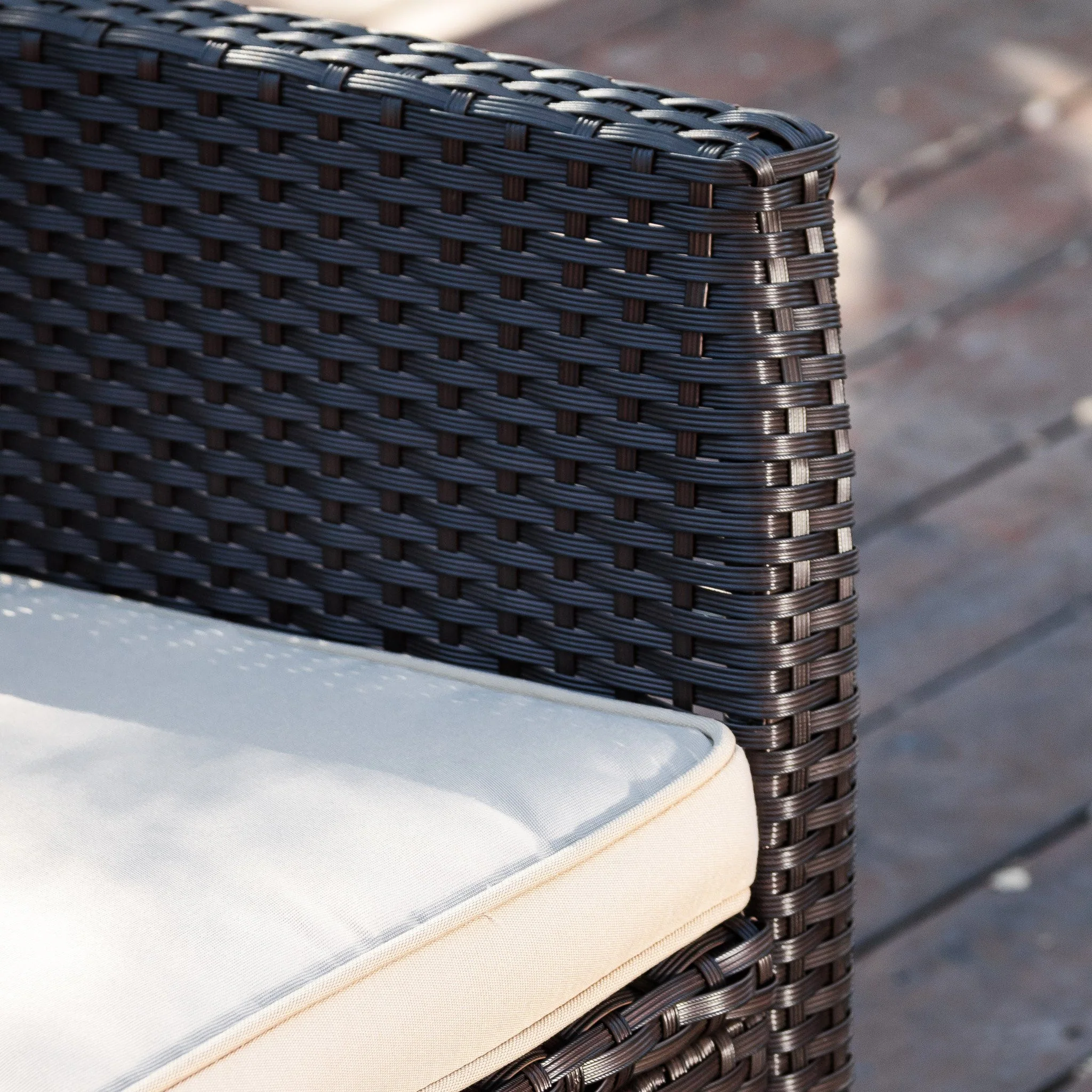 Clearwater Outdoor 4pc Brown Wicker Sofa Set - furnishings