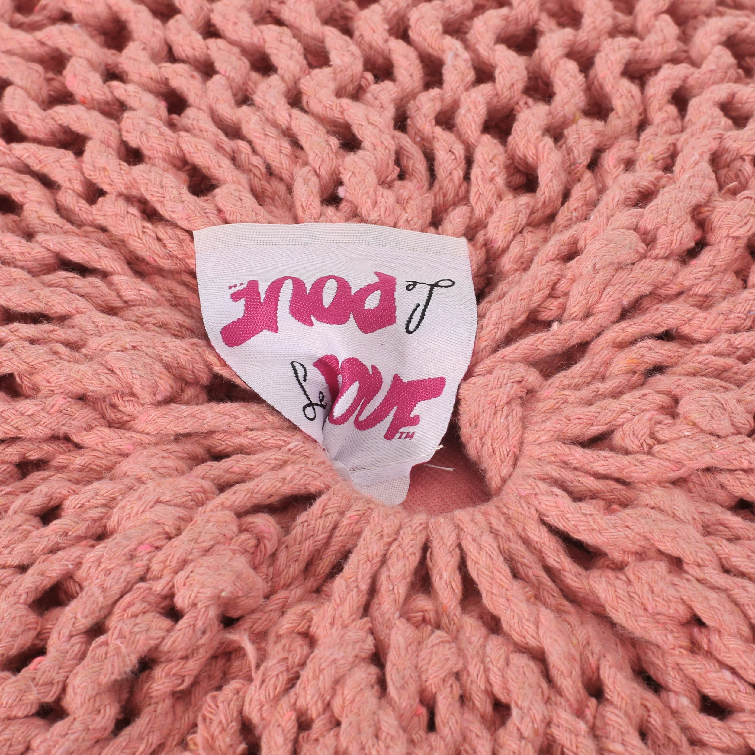 Valentine Handcrafted Modern Fabric Pouf - furnishings
