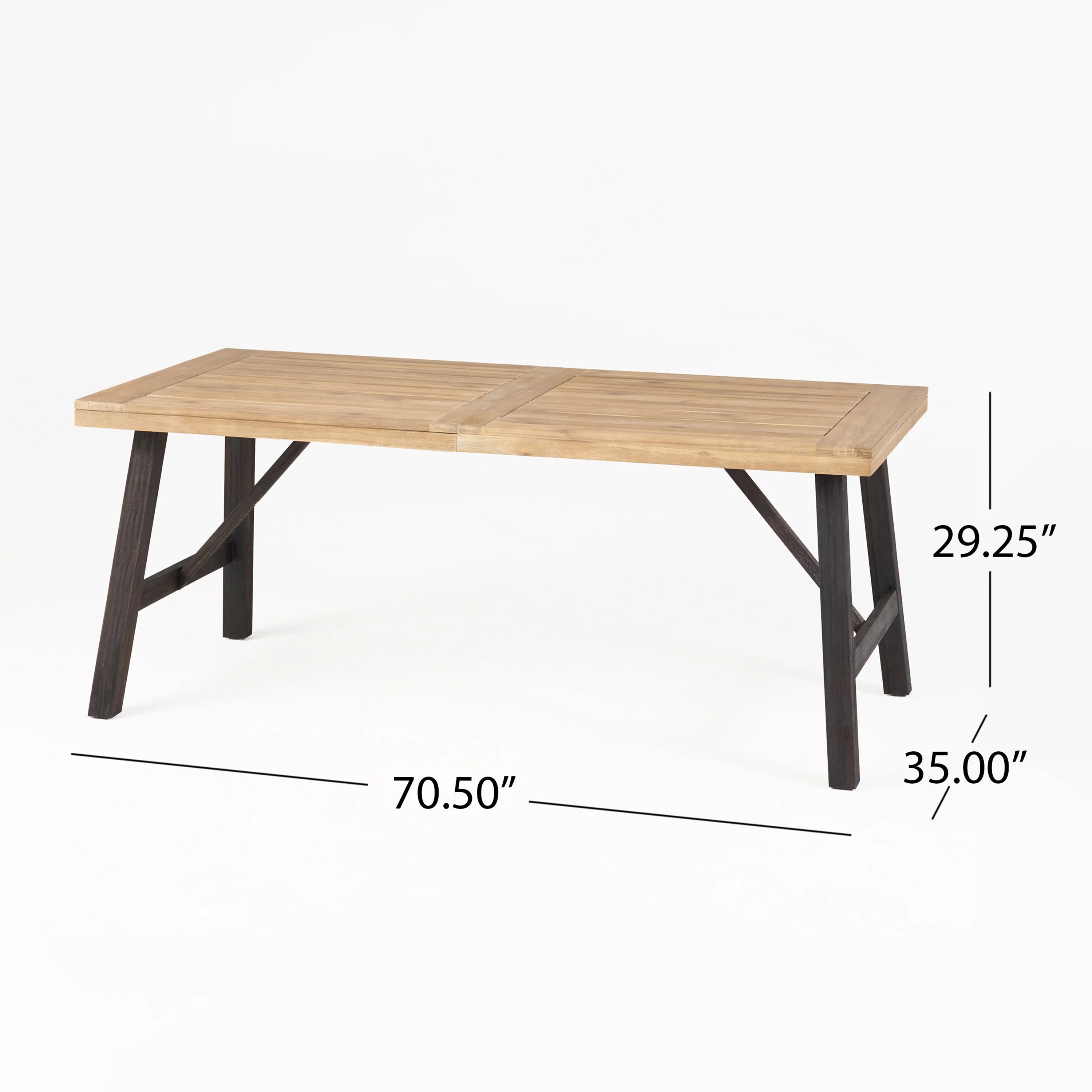 Stout Outdoor 6 Piece Brushed Gray Acacia Wood Dining Set - furnishings