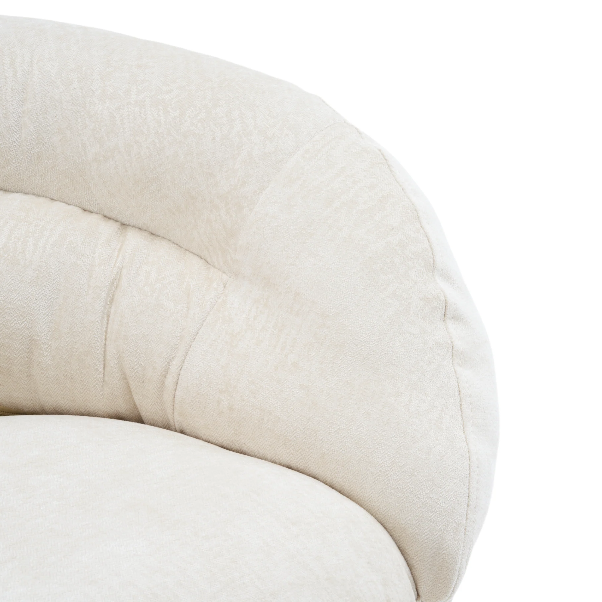 Olevate Chenille Upholstered 360 degree Swivel Arm Chair, Metal Cross-shape legs - furnishings