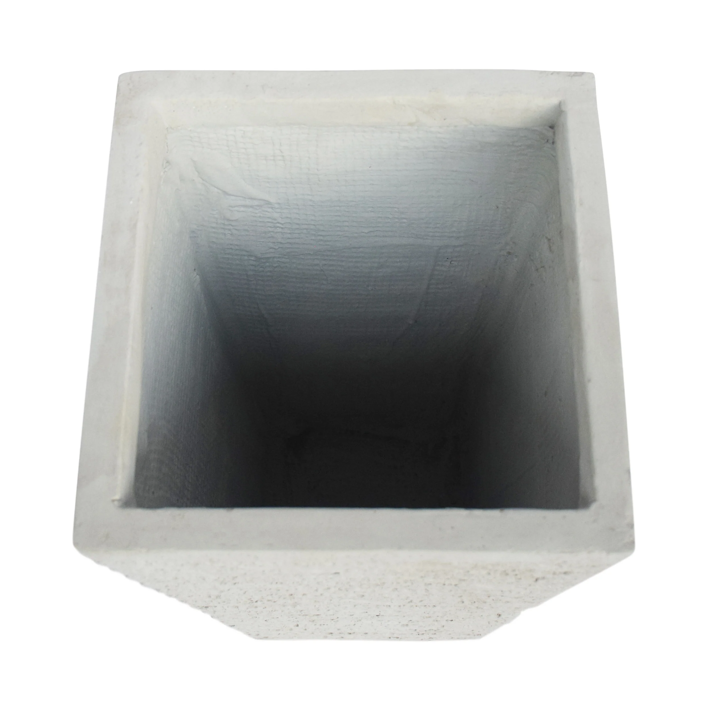 Hedy Garden Urn Planter, Square, Tapered, Riveted, Lightweight Concrete - furnishings