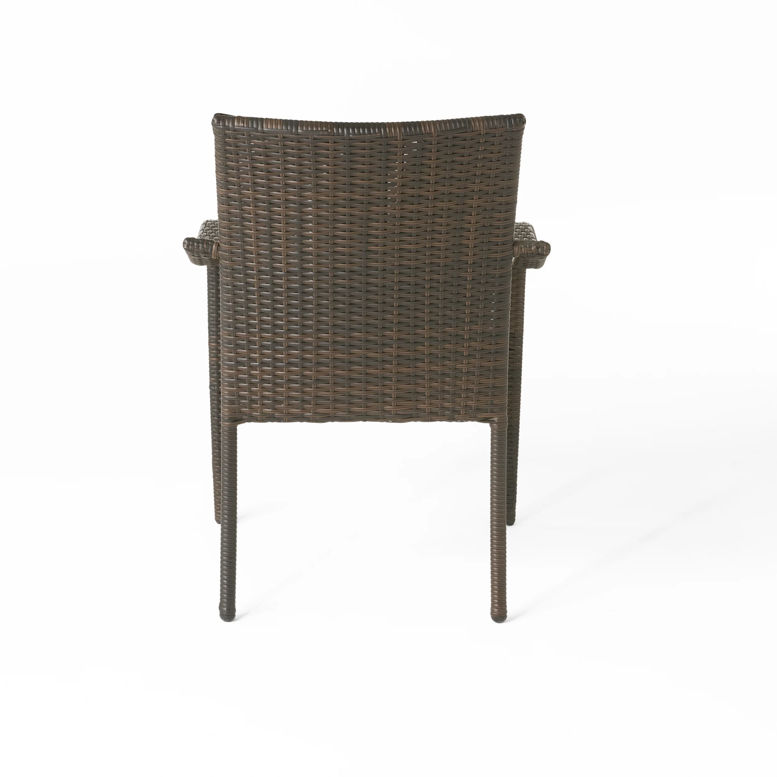 Novena Outdoor Brown Wicker 5-piece Dining Set with Cushions - furnishings