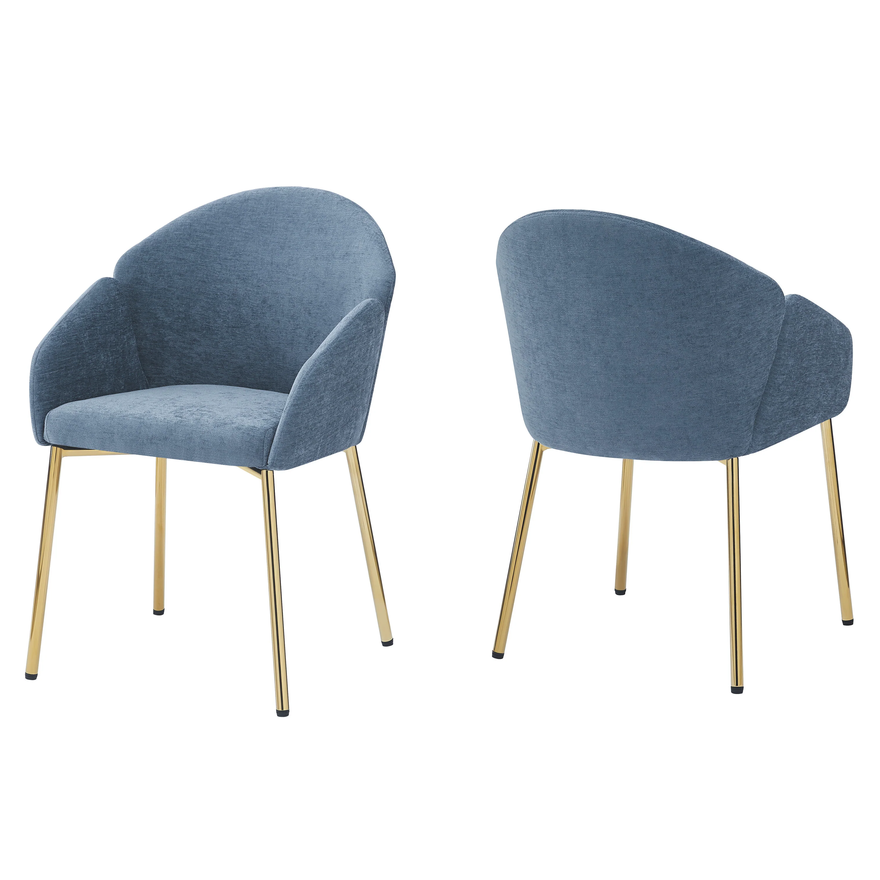 Catherine Polyester Round Back Dining Chair, Set of 2 - furnishings