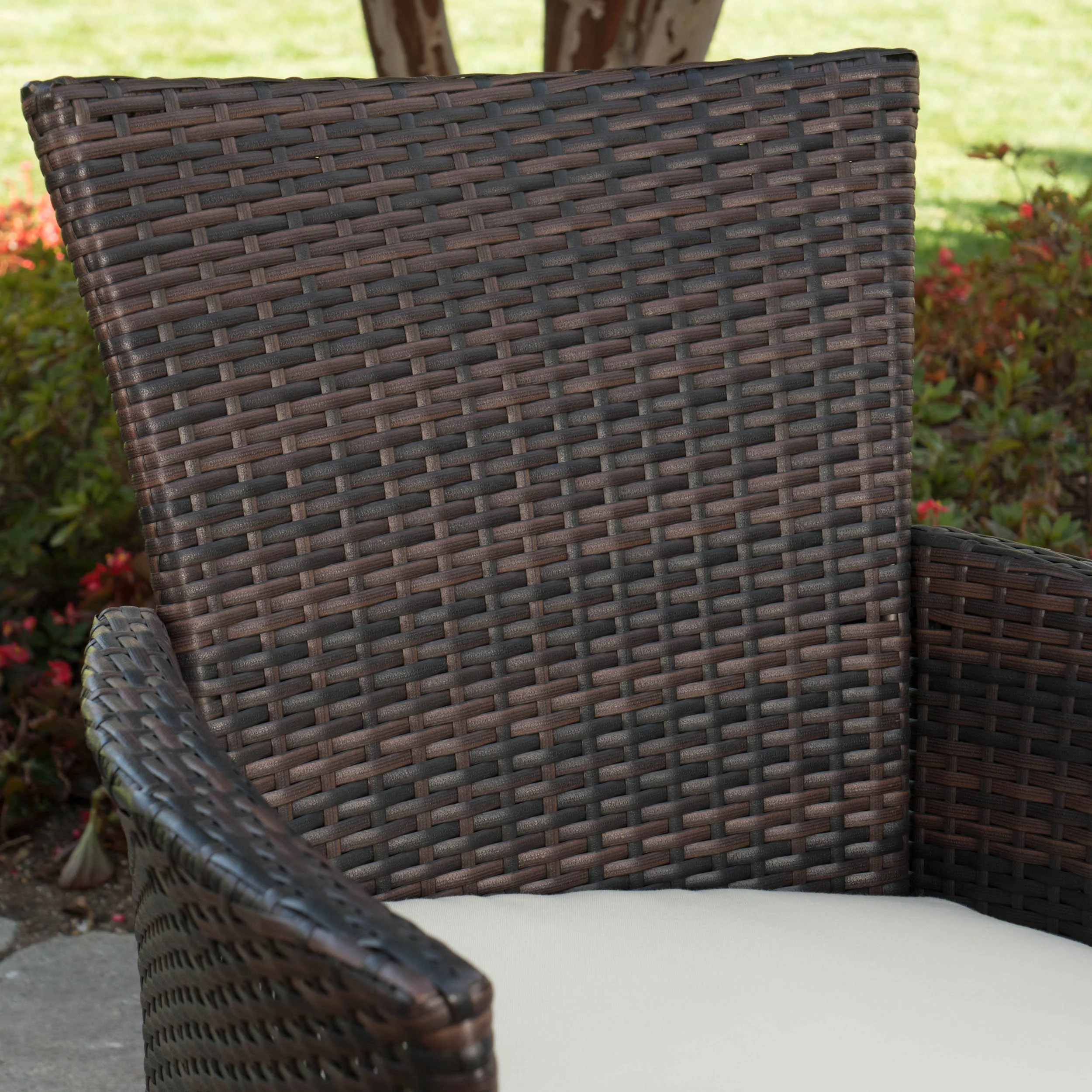 Jenine Outdoor 6 Piece Teak Finished Acacia Wood Dining Set with Multi-brown Dining Chairs - furnishings