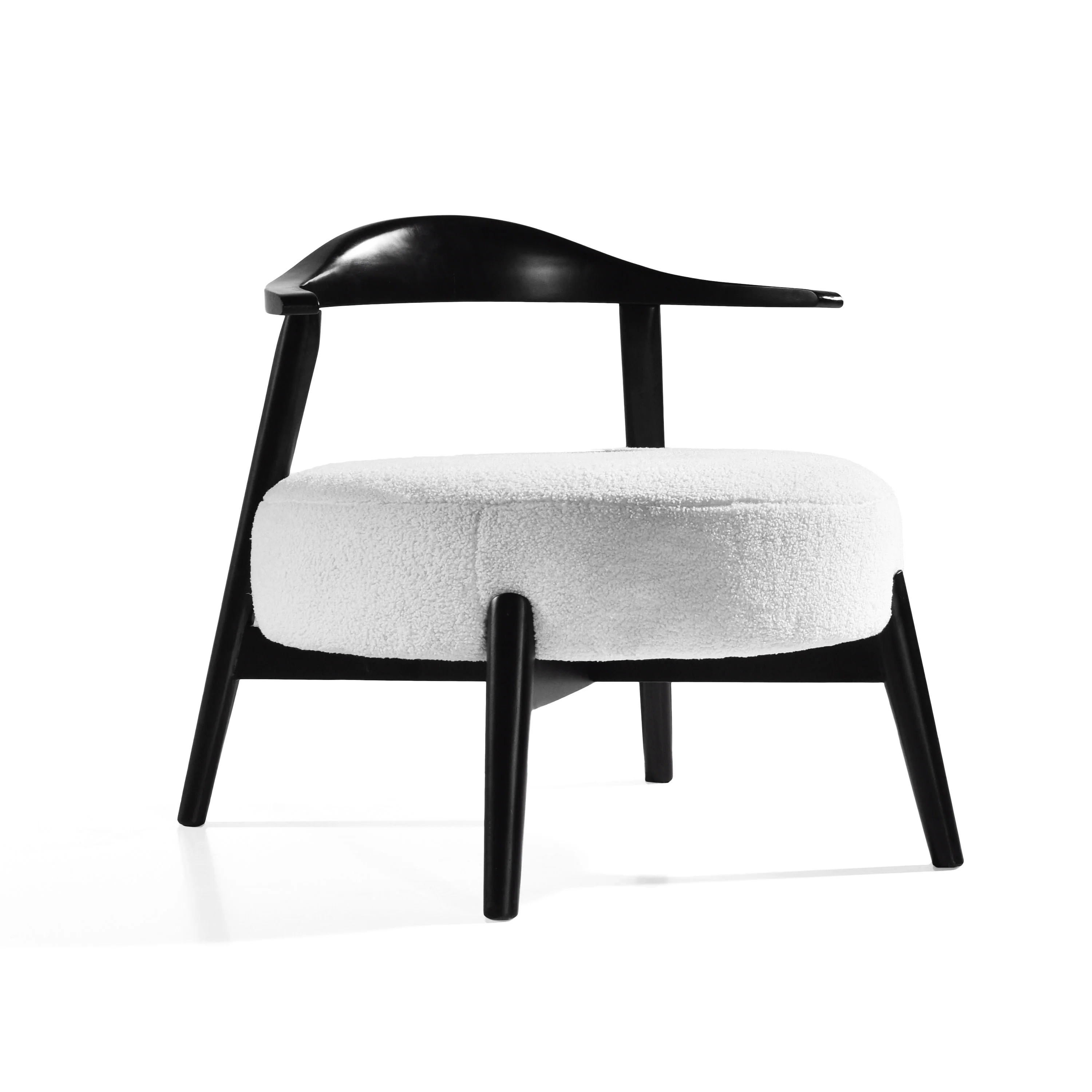 Acamar Acamar Polyester and Birch Wishbone Accent Chair - furnishings