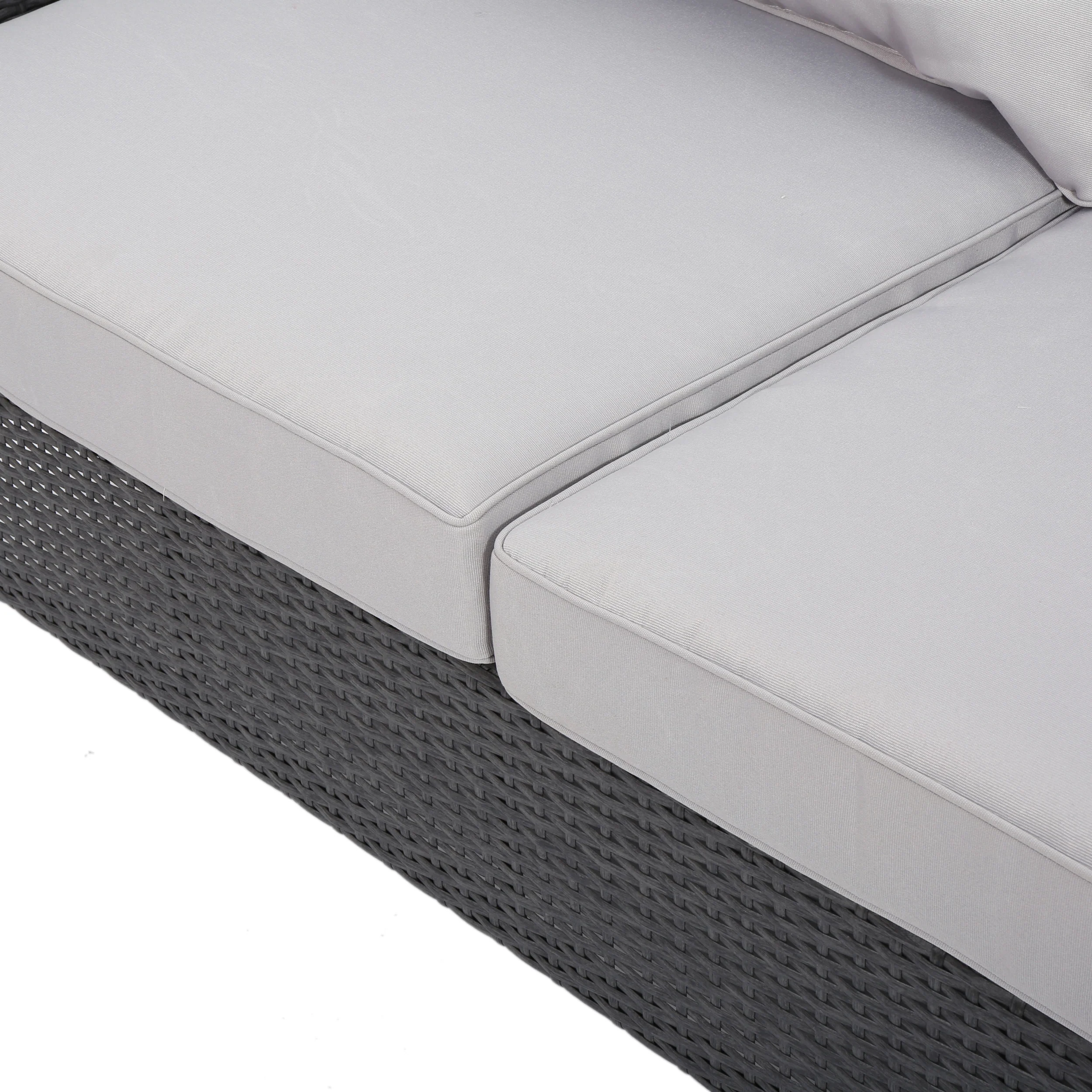 Caspian 5pc Outdoor Grey Wicker Sofa Set - furnishings
