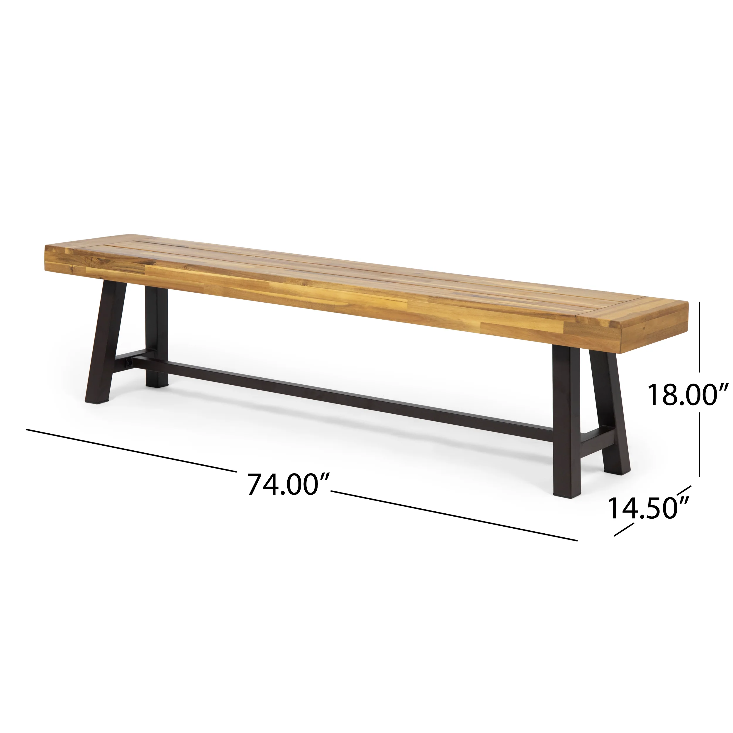 Gryphon Outdoor Rustic Acacia Wood 8 Seater Dining Set with Dining Bench - furnishings