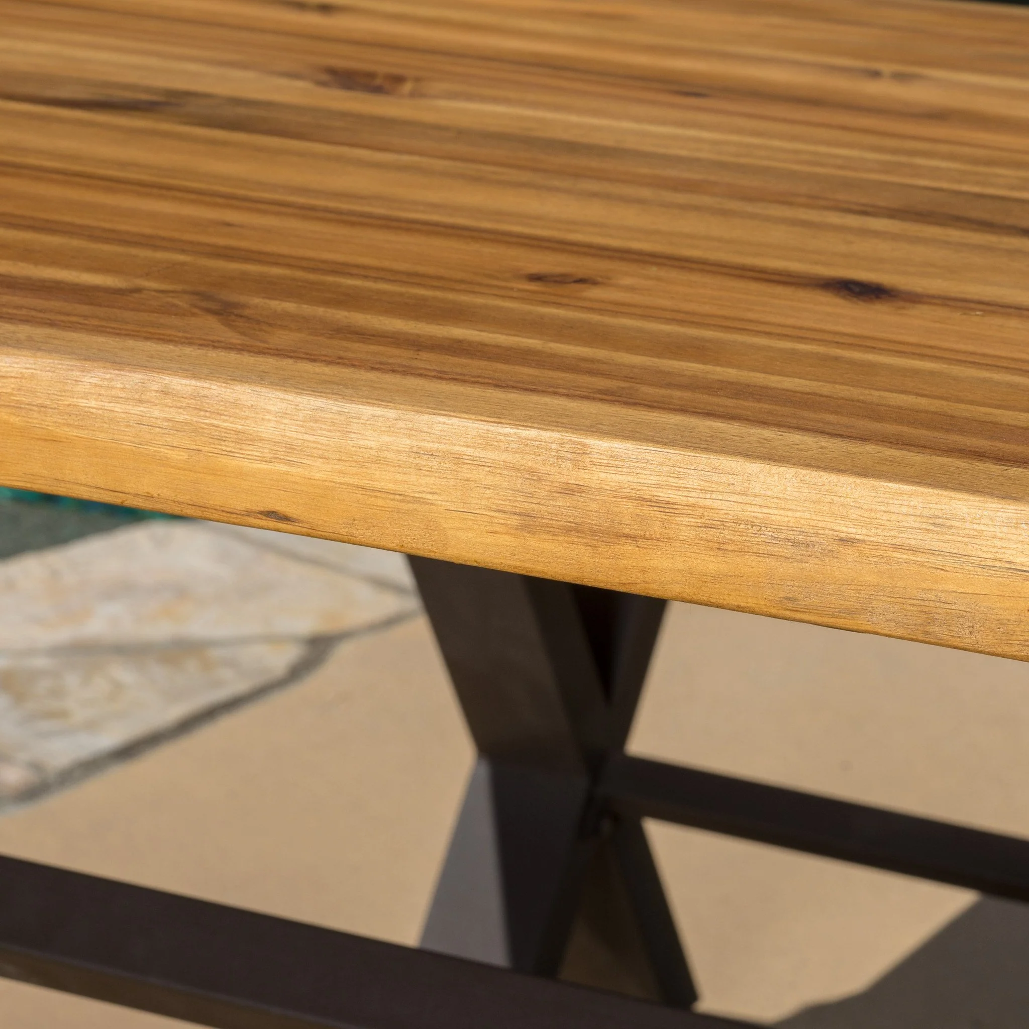 Irving Outdoor 3-piece Acacia Wood Dining Set - furnishings