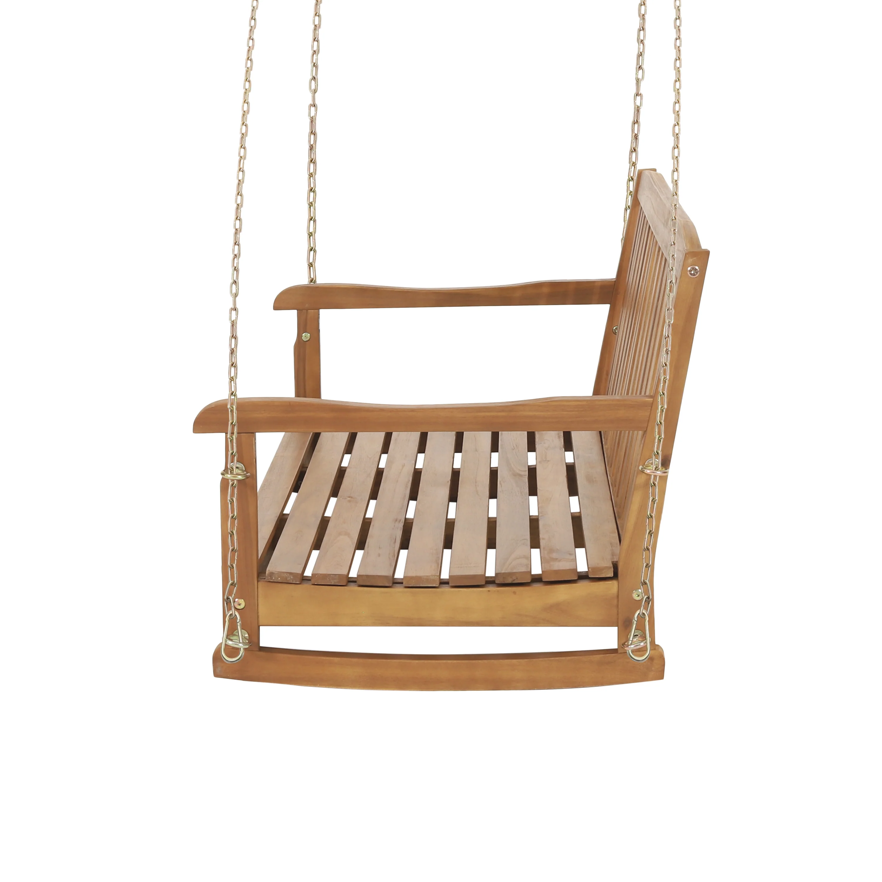 Maurers Outdoor Acacia Wood Hanging Porch Swing - furnishings
