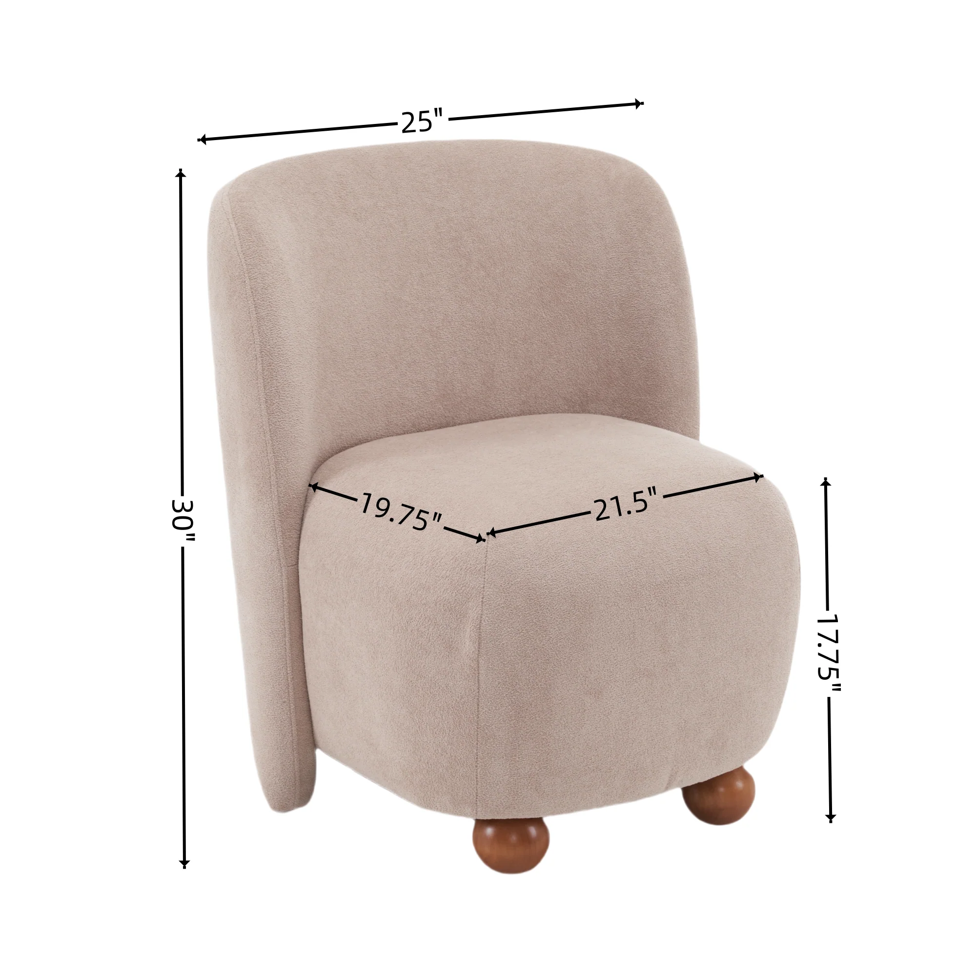 Sallia Ultra-Soft Modern Low-Back Armless Accent Chair, Multiple Color - furnishings