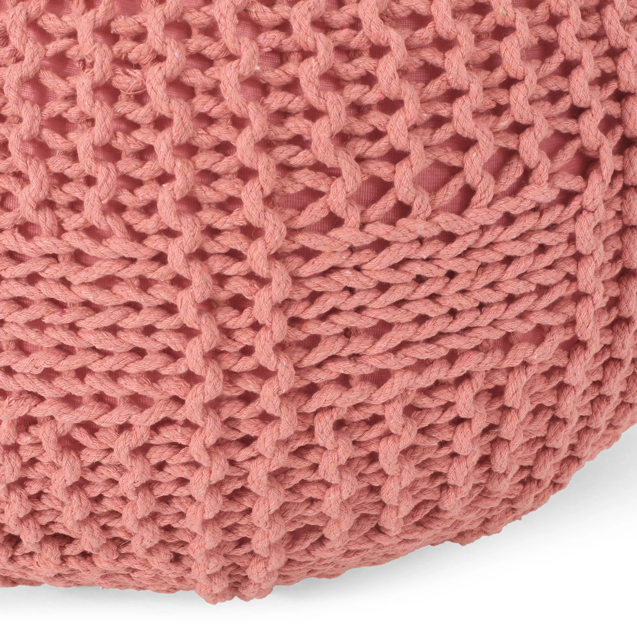 Valentine Handcrafted Modern Fabric Pouf - furnishings