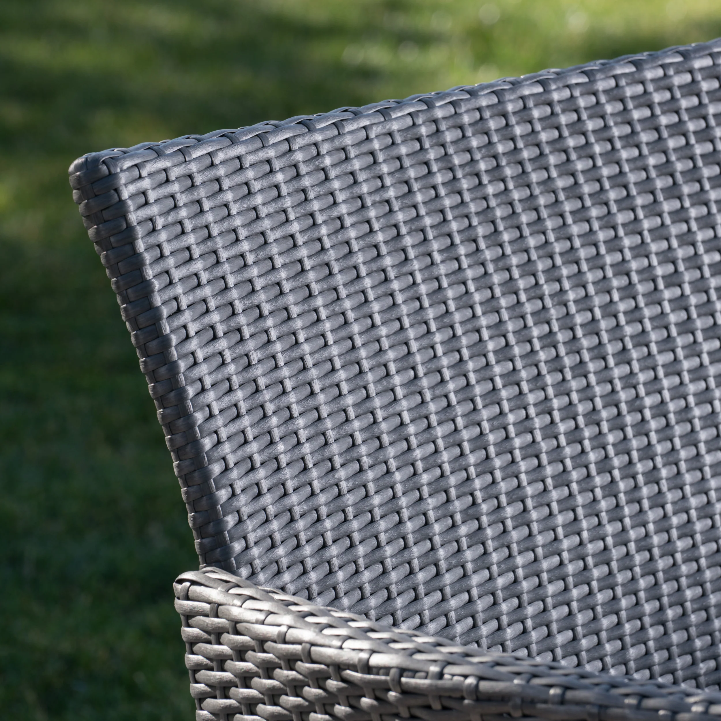 Mina Outdoor 4 Piece Wicker Chat Set with Water Resistant Cushions - furnishings