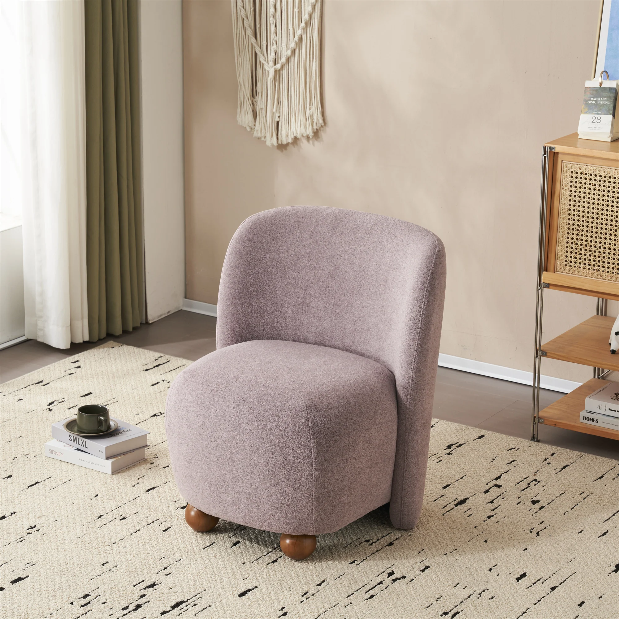 Sallia Ultra-Soft Modern Low-Back Armless Accent Chair, Multiple Color - furnishings