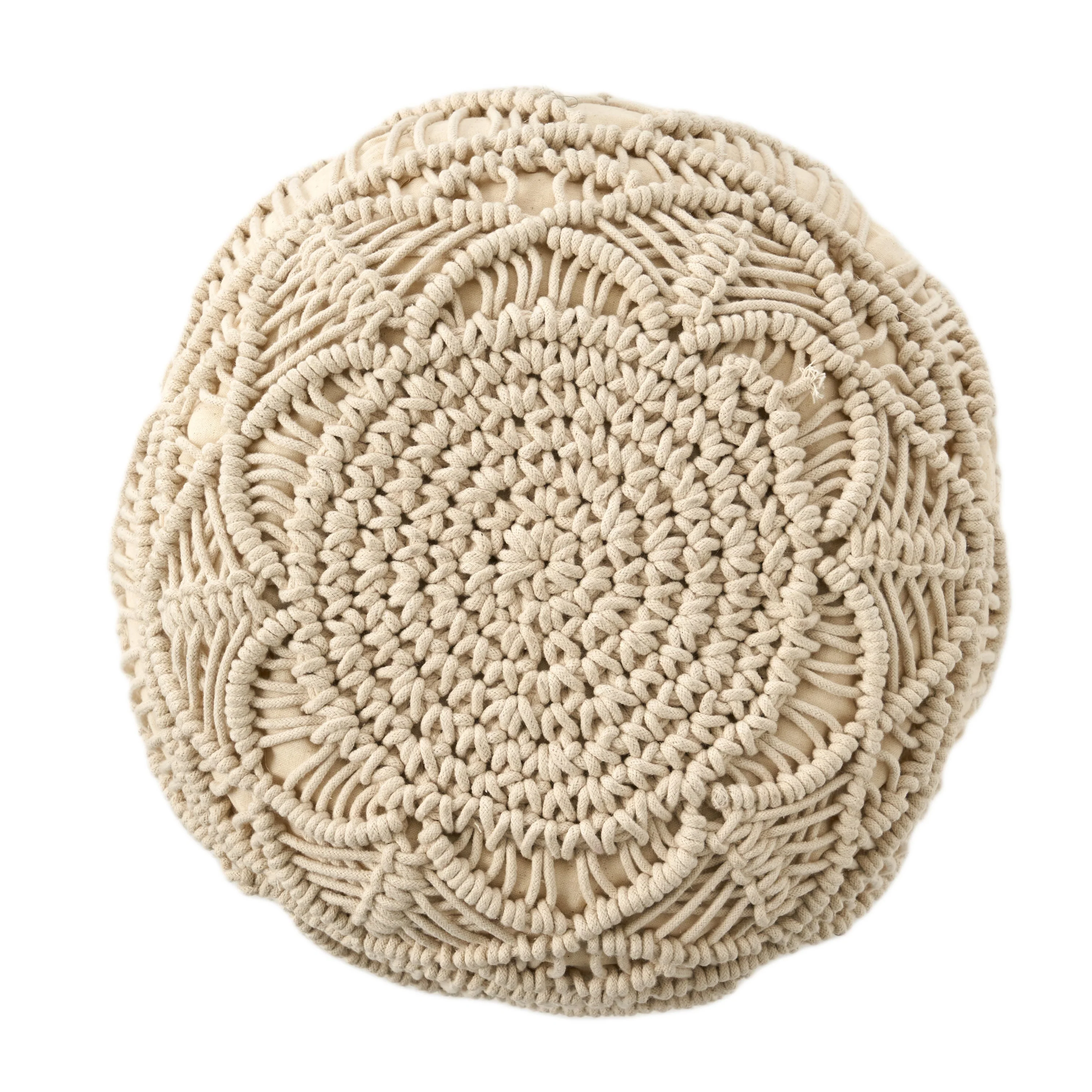 Shashwat Macrame Cube Pouf - furnishings