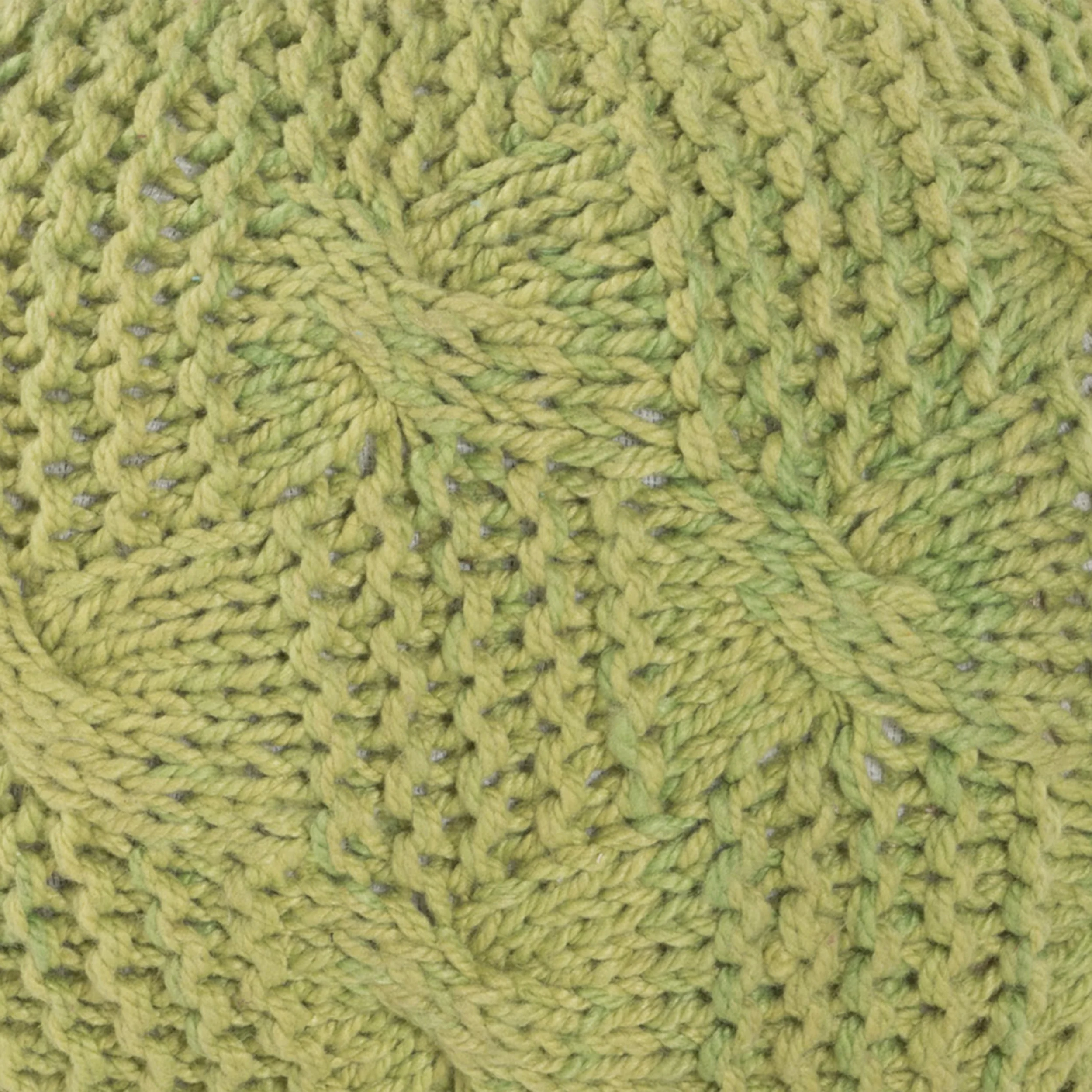 Ash Outdoor Handcrafted Modern Fabric Weave Pouf - furnishings