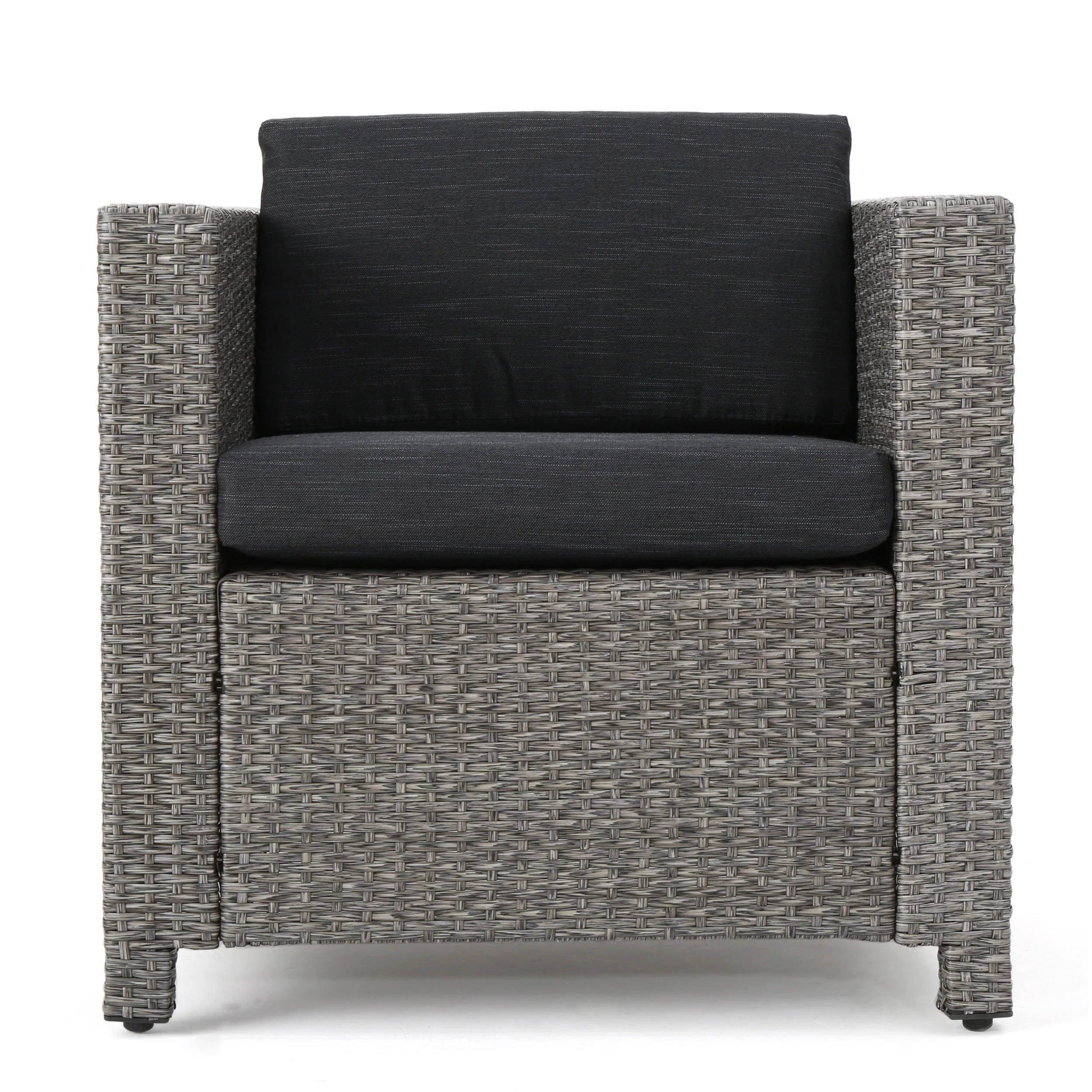 Portofino Outdoor 10 Piece Wicker Patio Set with Water Resistant Cushions - furnishings